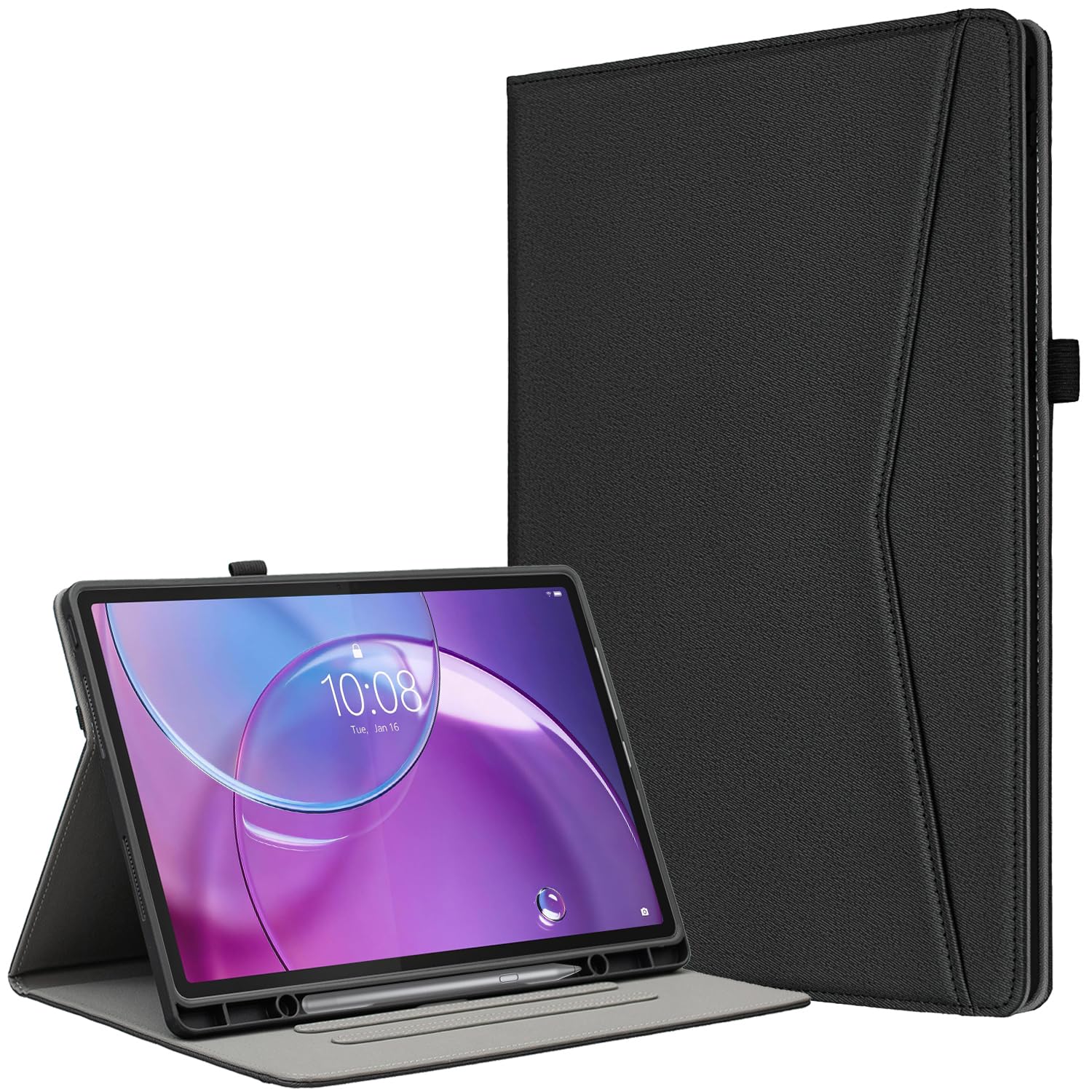 Custodia In Pelle PU Per Lenovo Idea Tab Pro Gen 2 13 Pollici (2026) Con Porta Penna, Supporto Multi-Angolo E Fibbia Magnetica, Verde - 2