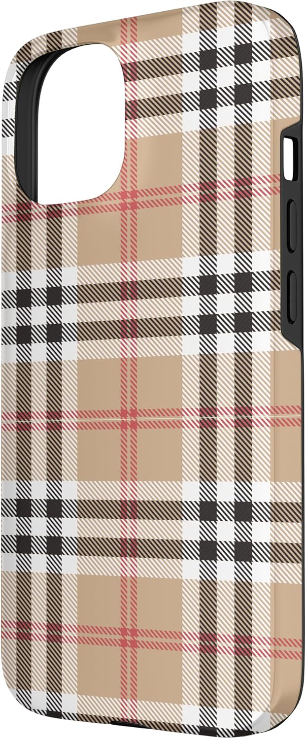 iPhone 15 Checkered Plaid Flannel Gingham Pattern Case - Image 2