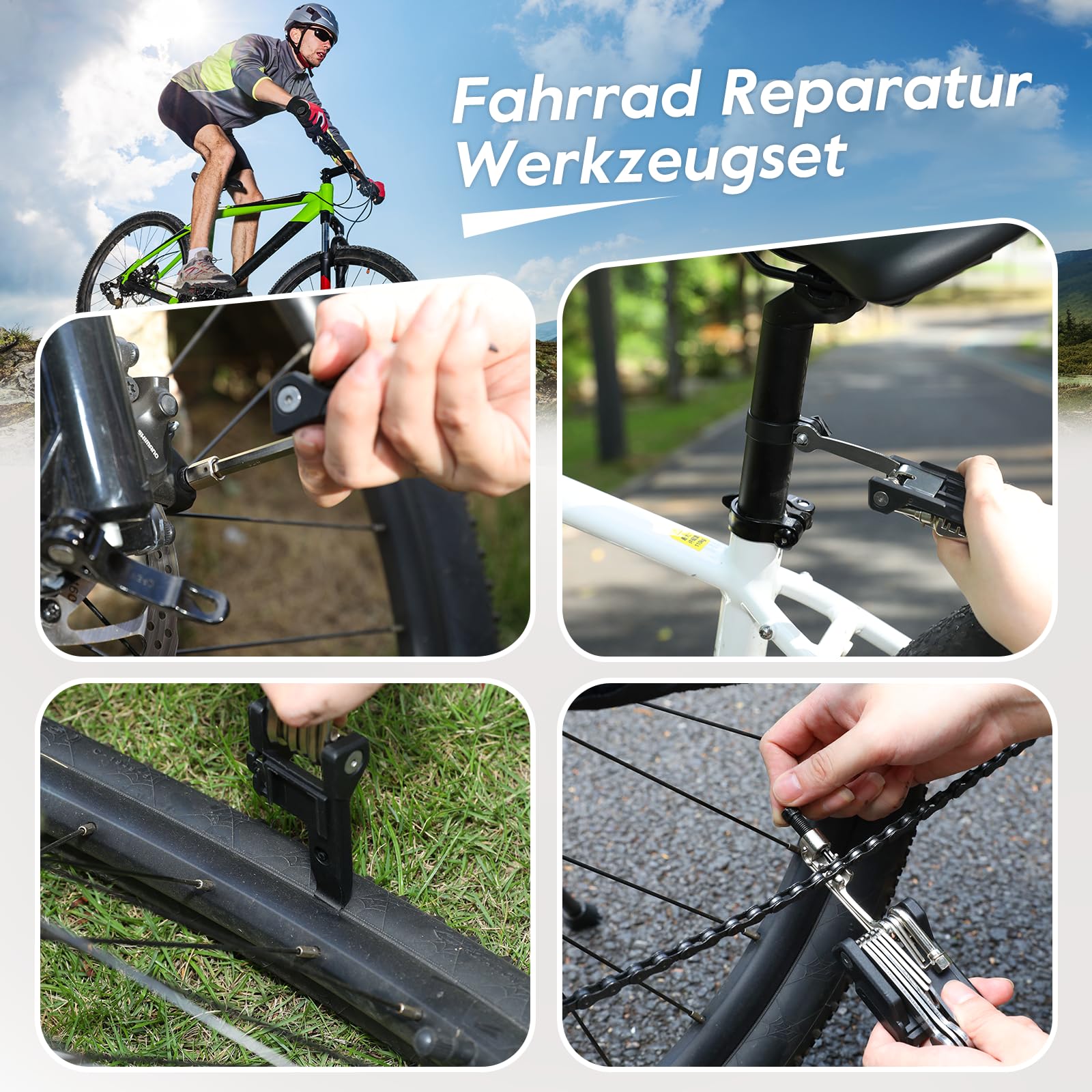 rennrad reparatur set für unterwegs Wothfav Multitool Fahrrad 23-in-1, Flickzeug Fahrrad & Fahrrad Flickzeug Set, Fahrrad Werkzeugset unterwegs, Abnehmbares & Faltbares Reparaturset für Mountainbike & Sport & Freizeit ochre Color:Himalayan Pink Klickpedale: Welches System passt