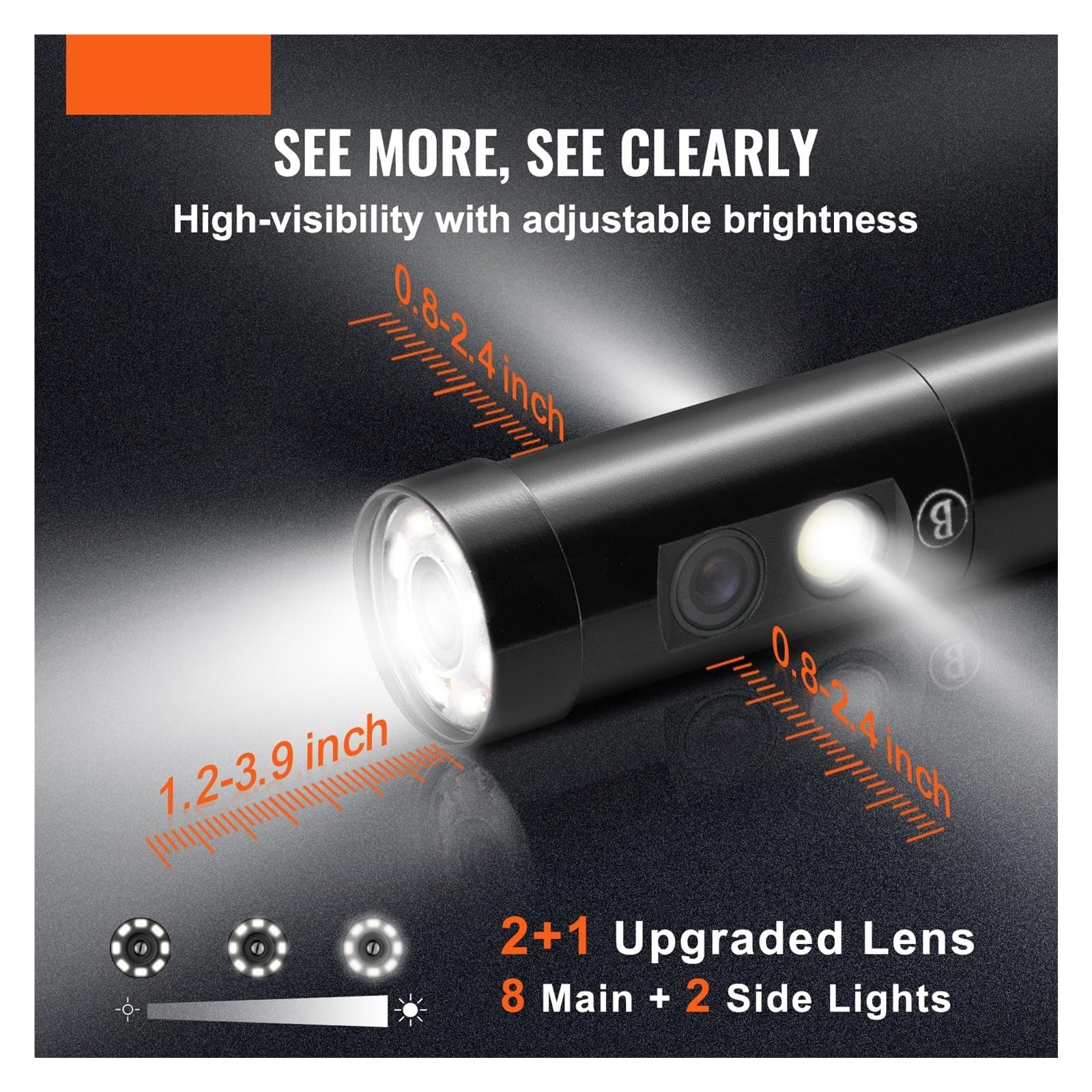 Fotocamera periscopio a tripla lente 1080P 4.5" IPS Schermo Endoscopio Ispezione Industriale Impermeabile
