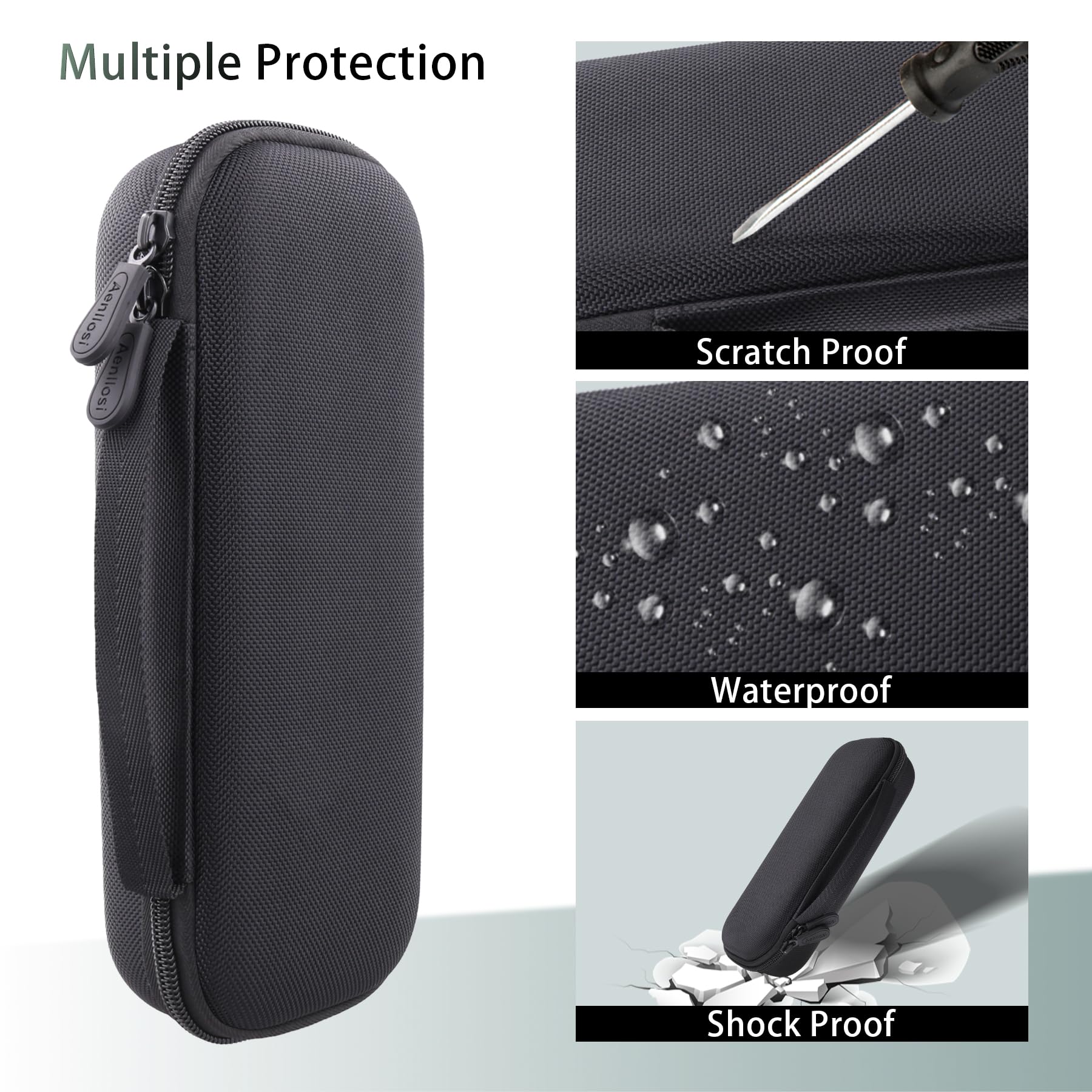 Aenllosi per Bose SoundLink Flex Altoparlante Bluetooth Portatile 2ª Generazione Custodia Rigida Protettiva da Viaggio, Solo Custodia, Nero
