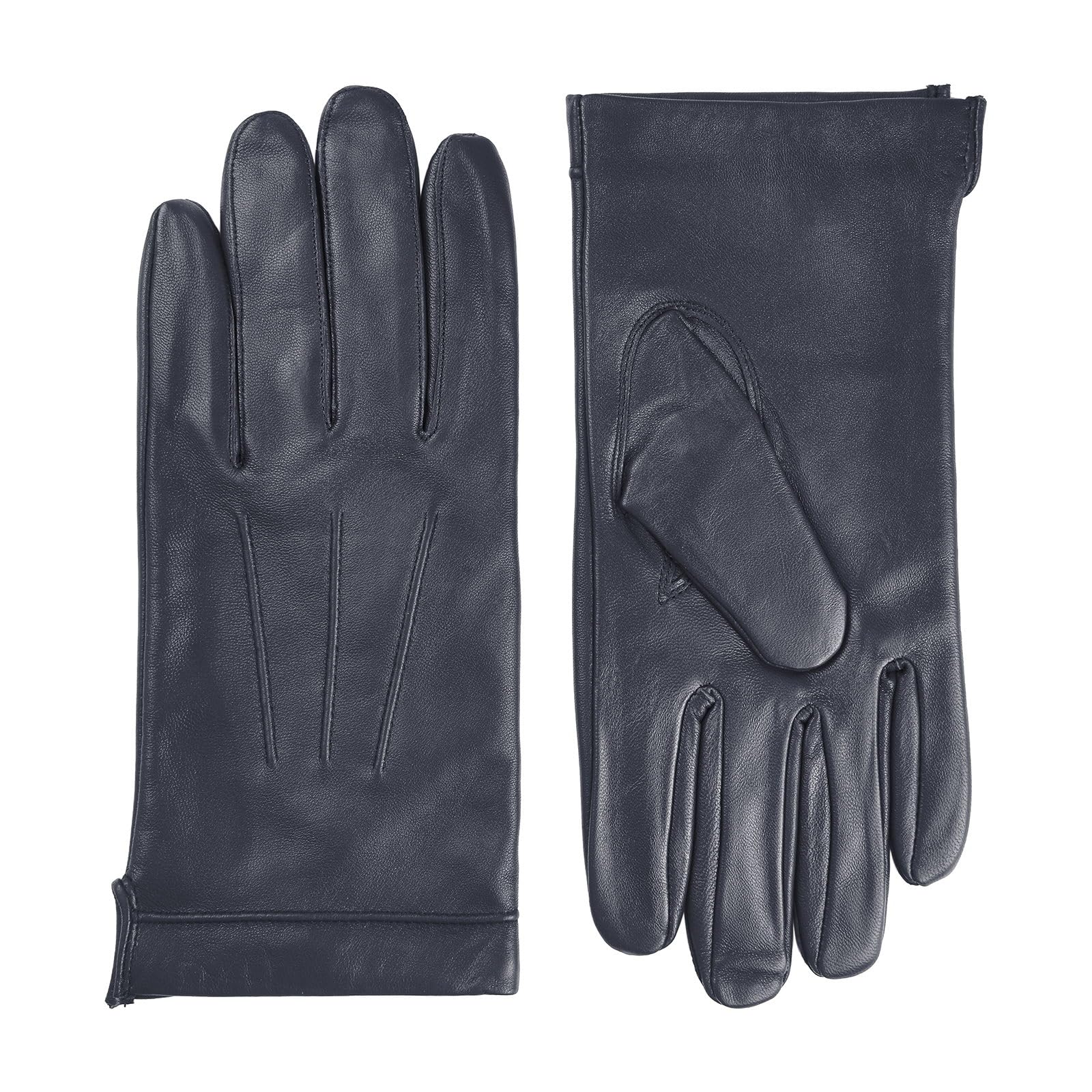 Harssidanzar Guanti da uomo in pelle foderati in cashmere caldi e touchscreen SM052EU