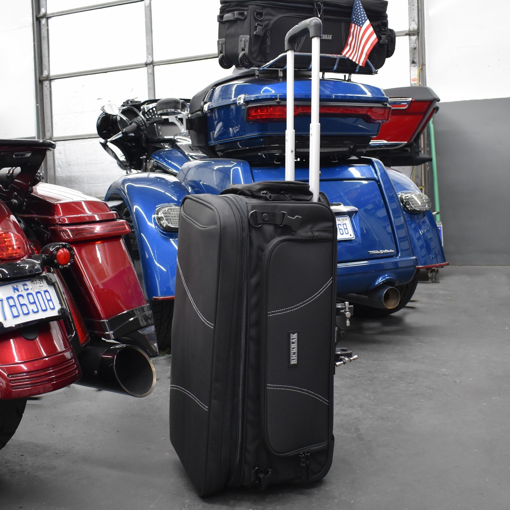 RICKRAK® Roller Bag Combo Kit for H-D Tour Pak - Air Wing Luggage Rack