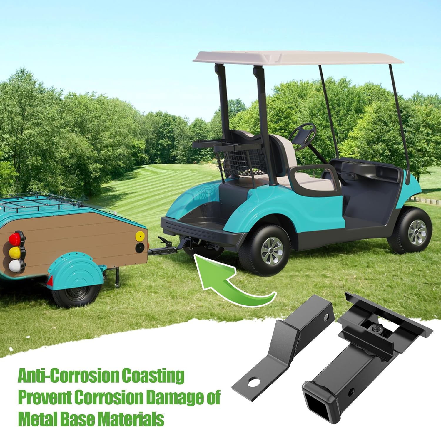 10L0L Golf Cart Bumper Hitch for Yamaha Drive2 2017-up Golf Cart Models