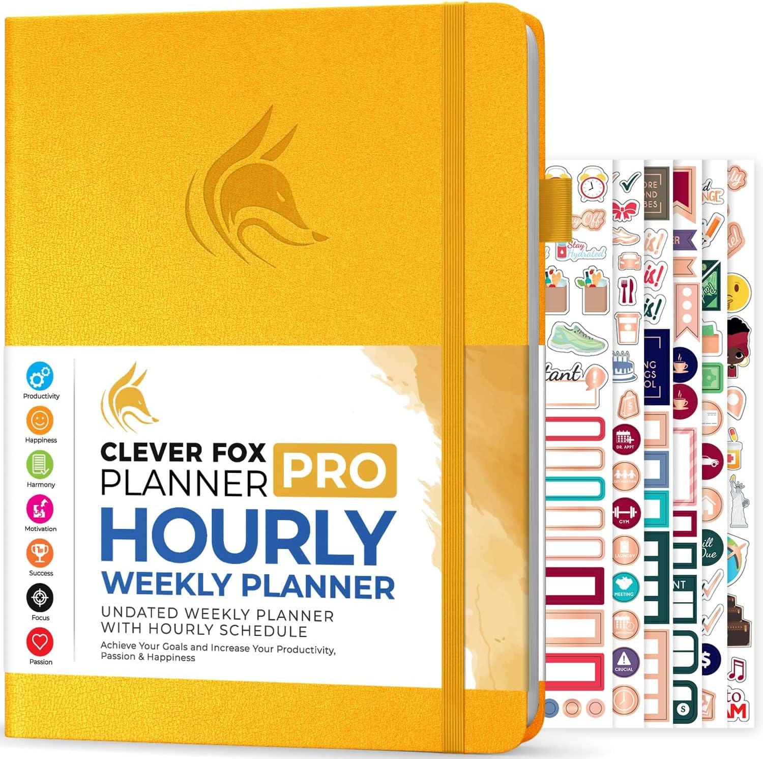 Clever Fox Planner PRO Schedule Undated Weekly & Monthly Life