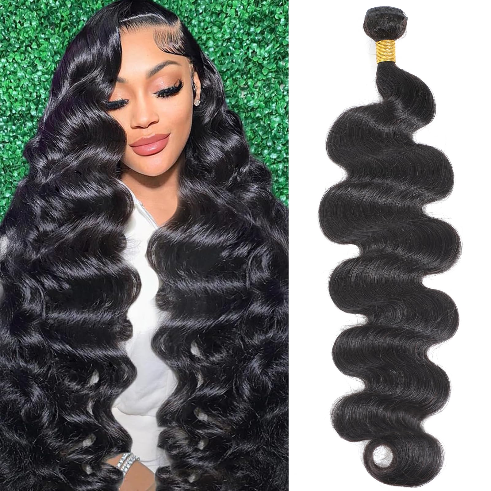 12A Brazilian Human Hair Bundles Body Wave 28 inch Single Bundle Virgin Hair Bundle Body Wave Bundles Human Hair 100G Natural Black Hair Extensions