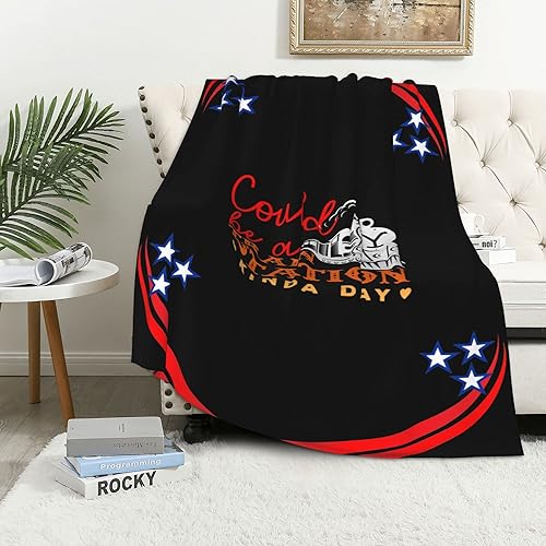 CHASLI Could be a Train Station Kinda Day Manta de Felpa Suave y cálida para cama sofá y viaje Normal