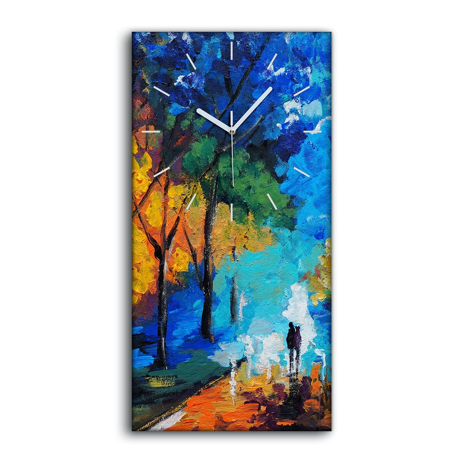 Horloge sur Toile Sans Tic-Tac Coloray 30x60cm pour Retrouver le Sommeil en Chambre et Salon