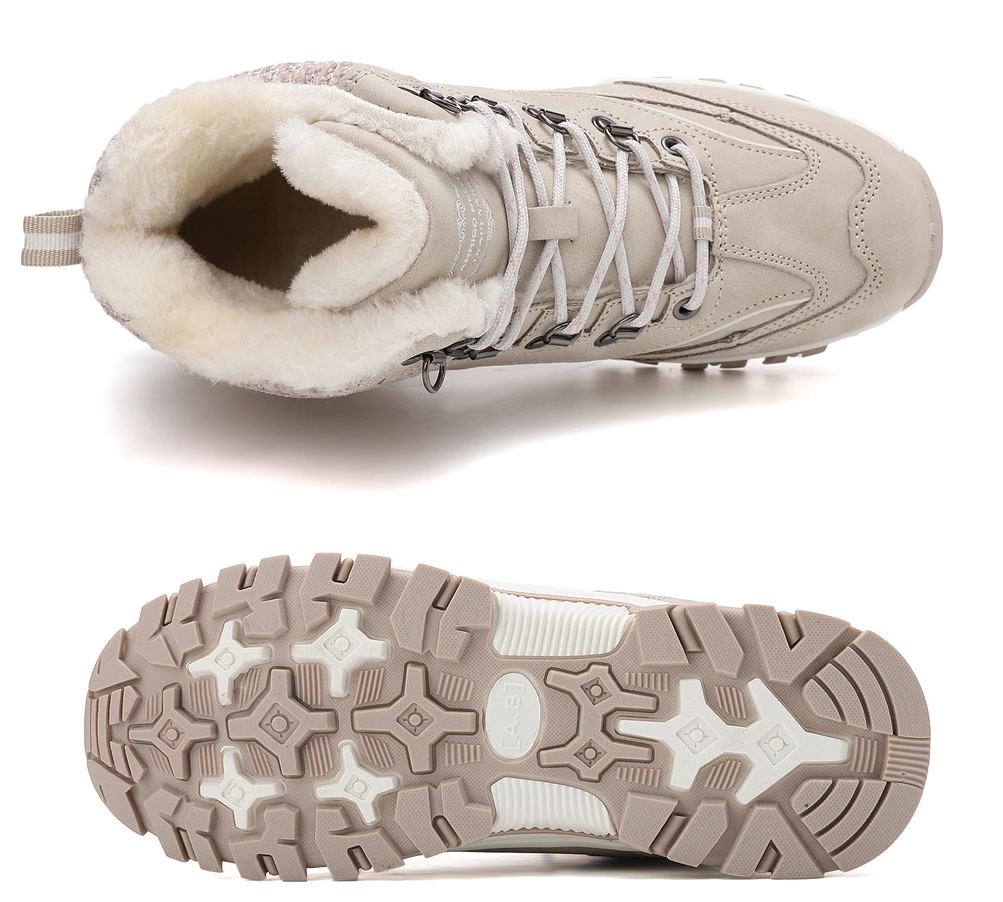 ARRIGO BELLO Donna Stivali da Neve Invernali Scarpe Allineato Pelliccia Caloroso Caviglia Piatto Stivaletti Sportive Boots Escursionismo 36-41