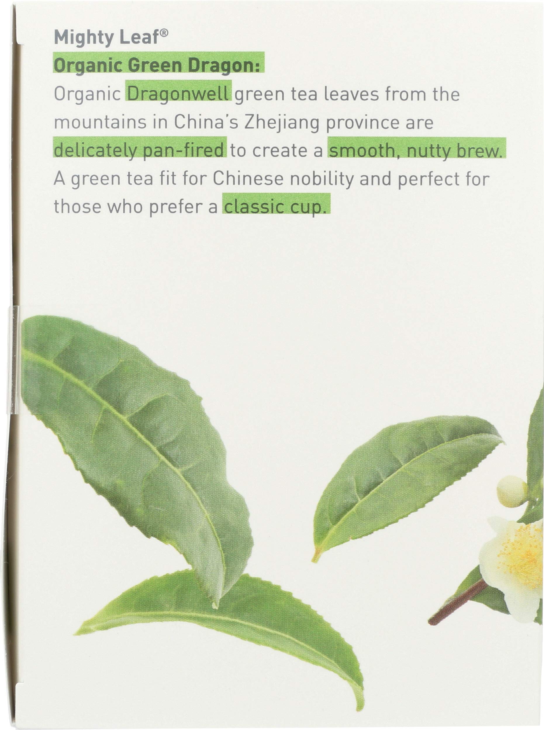 Amazon.com : Mighty leaf Whole Leaf Tea, Organic Green Dragon, 15