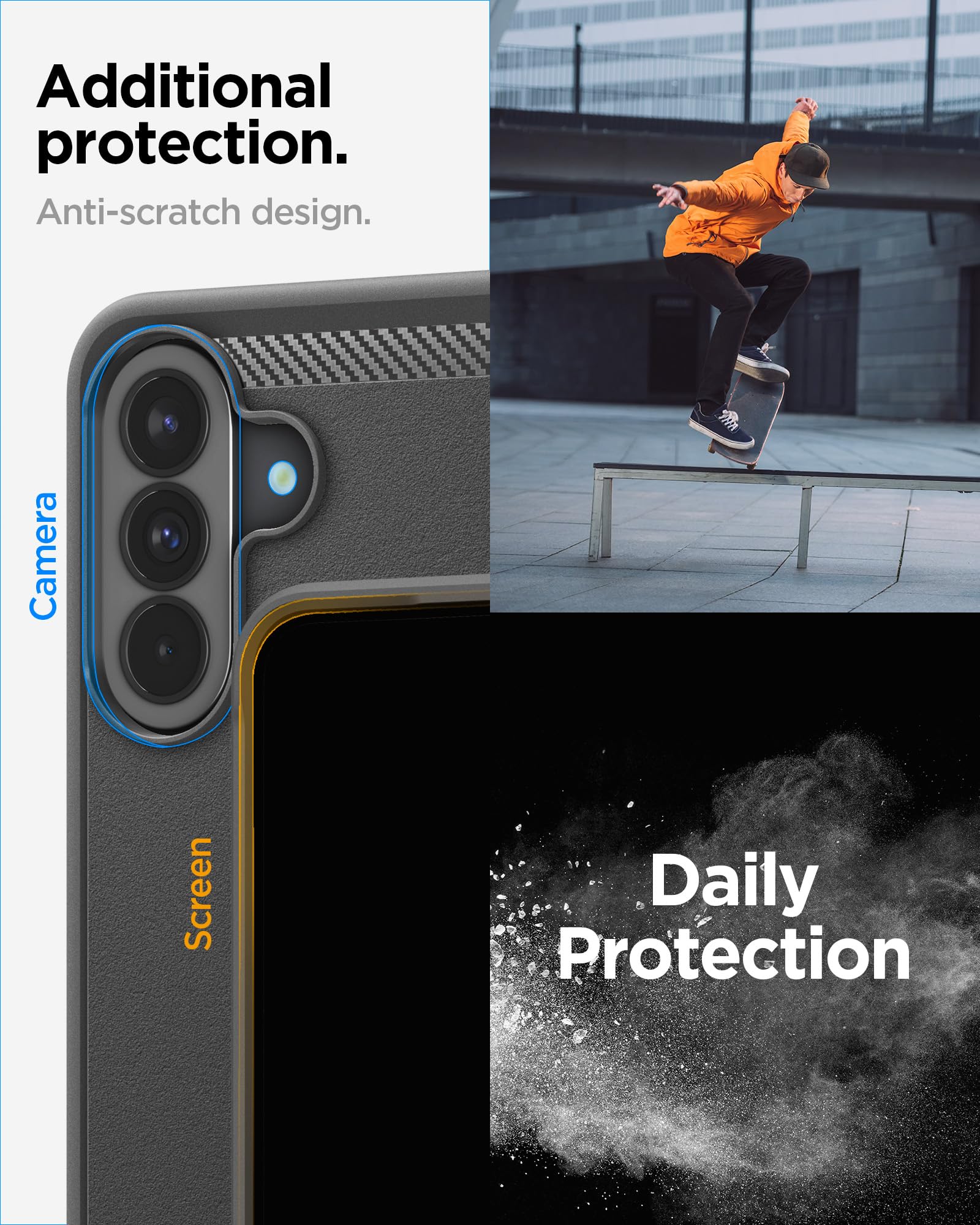 Spigen Rugged Armor | Samsung Galaxy A37 5G Case [Air Cushion Protection] [Flexible] Galaxy A37 5G Back Cover | TPU - Matte Black — Amazon image 4