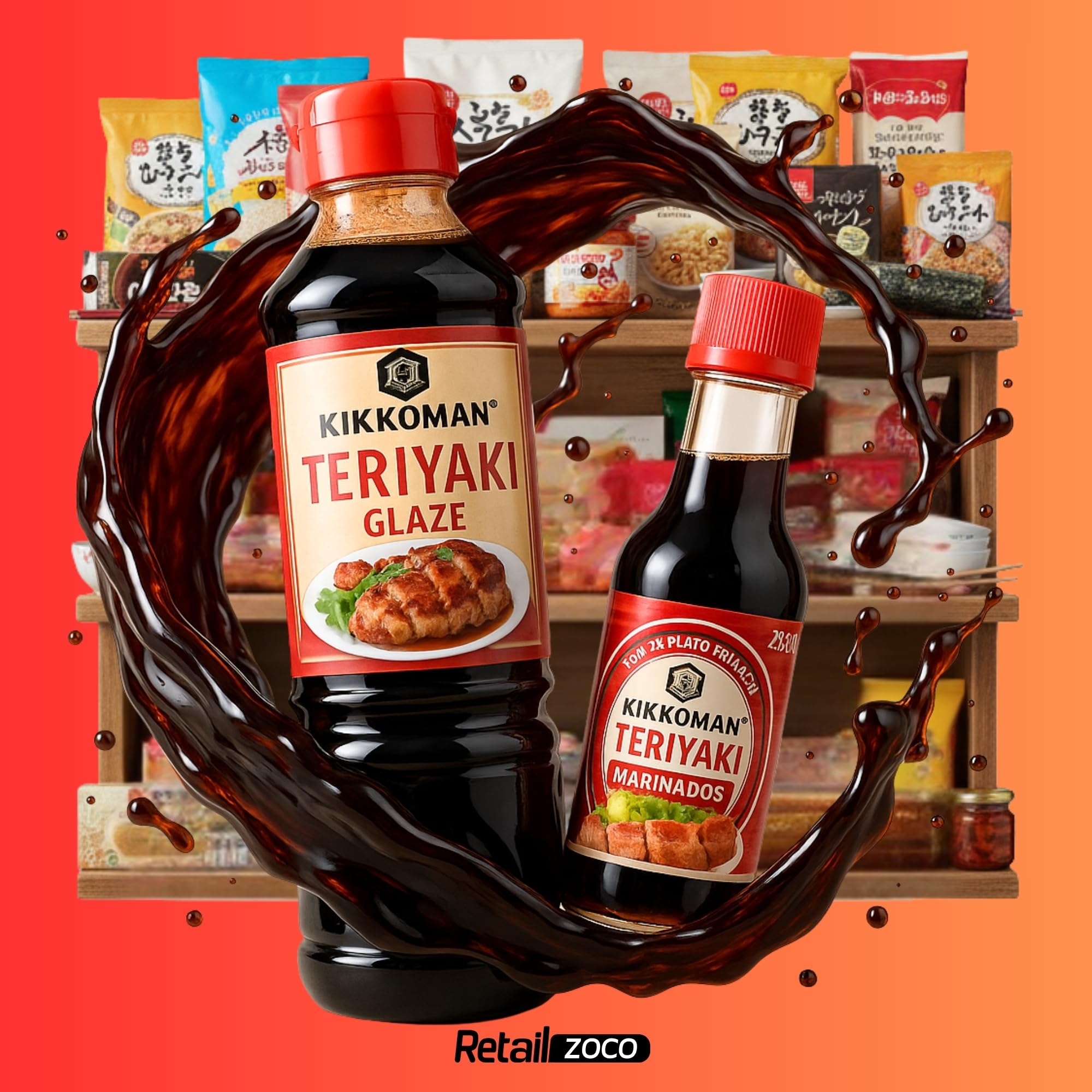 Salsa Teriyaki Marinada, Salsa Japonesa, Apta para cualquier tipo de carnes, pescados y brochetas a la brasa o asadas, ingredientes 100% naturales, Ideal para carnes, pescados y verduras, 250 ml