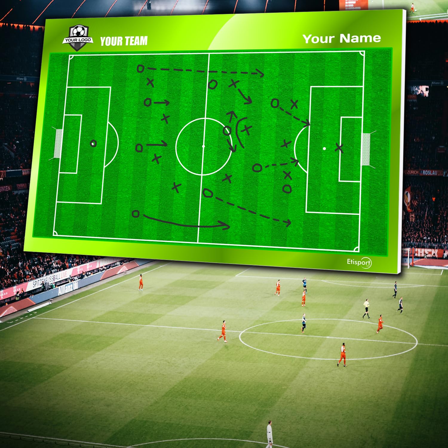 Tableau Tactique D'entraîneur De WATERPOLO. Double Face, Adapté