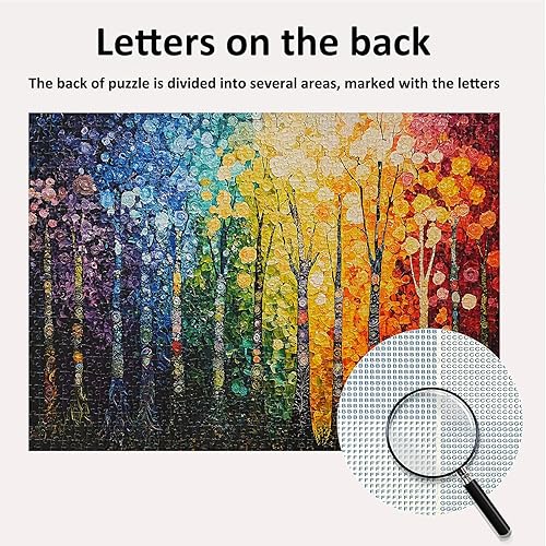 Miniatura 5 de Rompecabezas para adultos de 1000 piezas imposibles, difíciles, difíciles, desafiantes para adultos, rompecabezas de 1000 piezas de bosque de