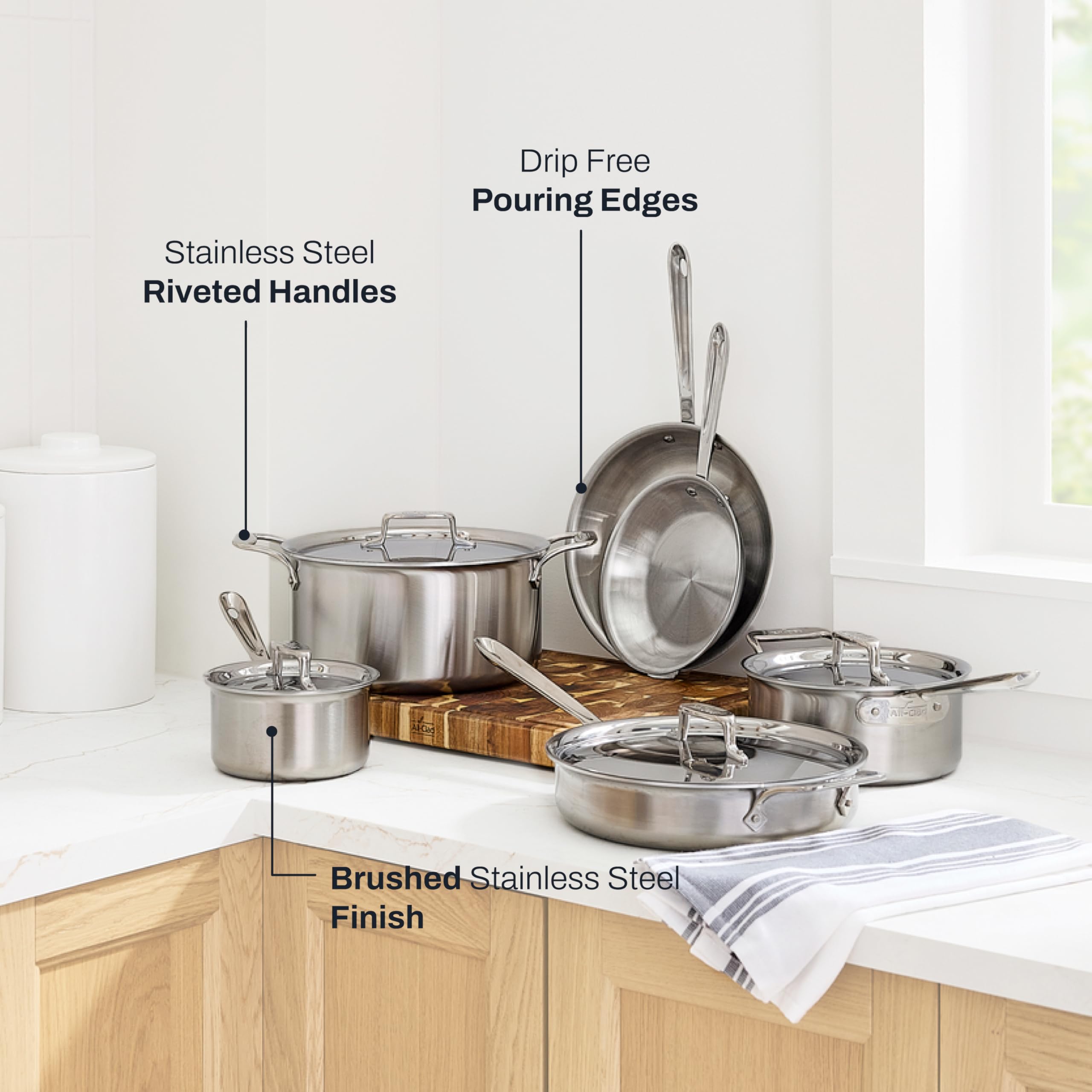 Amazon.com: All-Clad D5® Stainless Steel Core 10 Piece Cookware