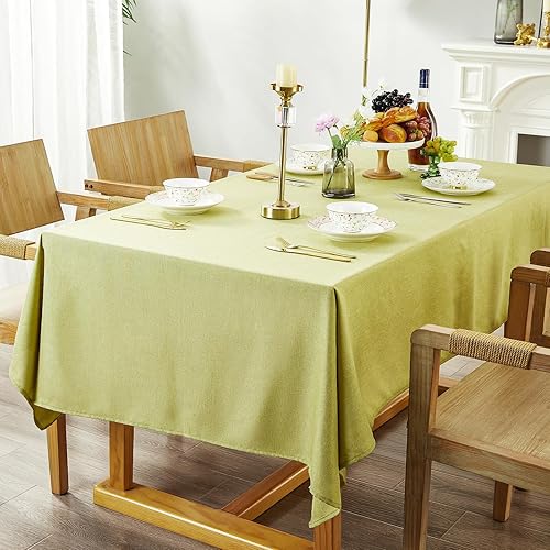 Miniatura 2 de Mantel rectangular impermeable de algodón, mantel texturizado sin arrugas, decoración de cocina y comedor, mantel de tela para banquetes, fiestas,
