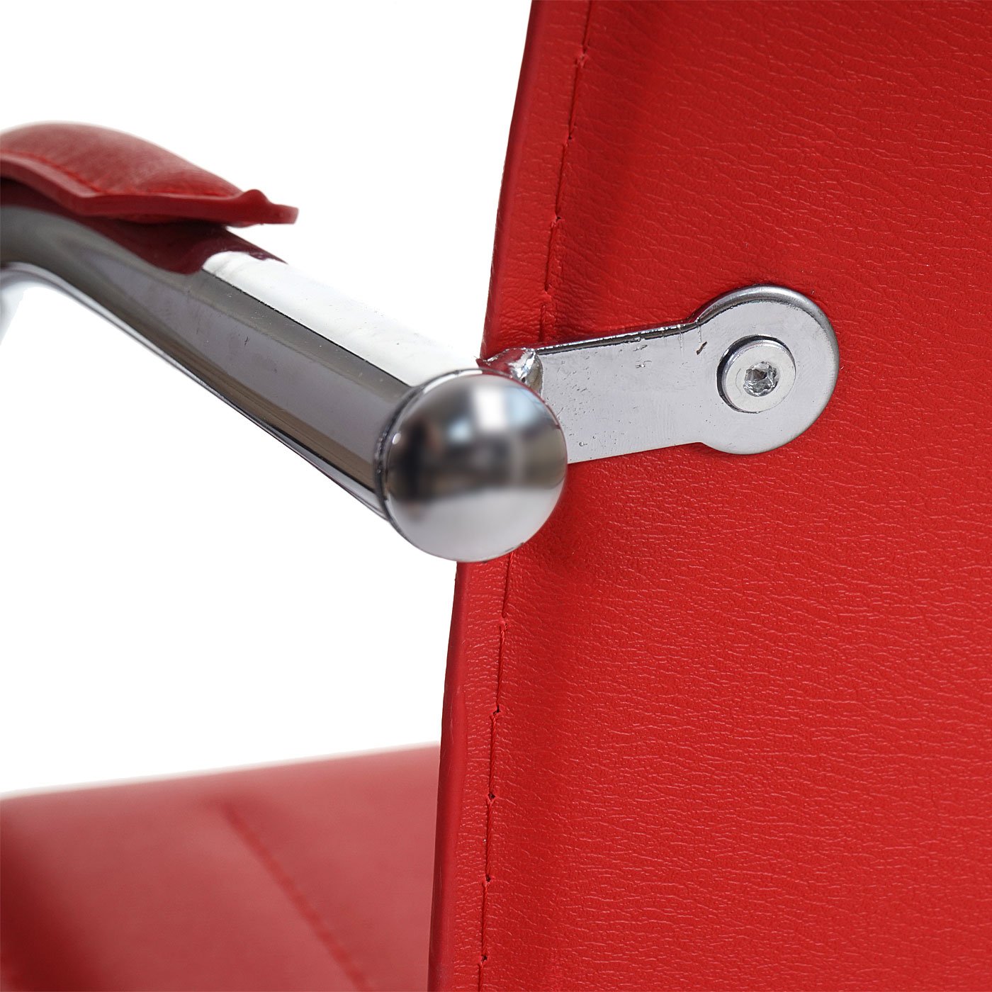 Mendler Set 2X sedie Ufficio Sala Attesa Studio a Slitta Samara Acciaio 56x56x93cm - Rosso