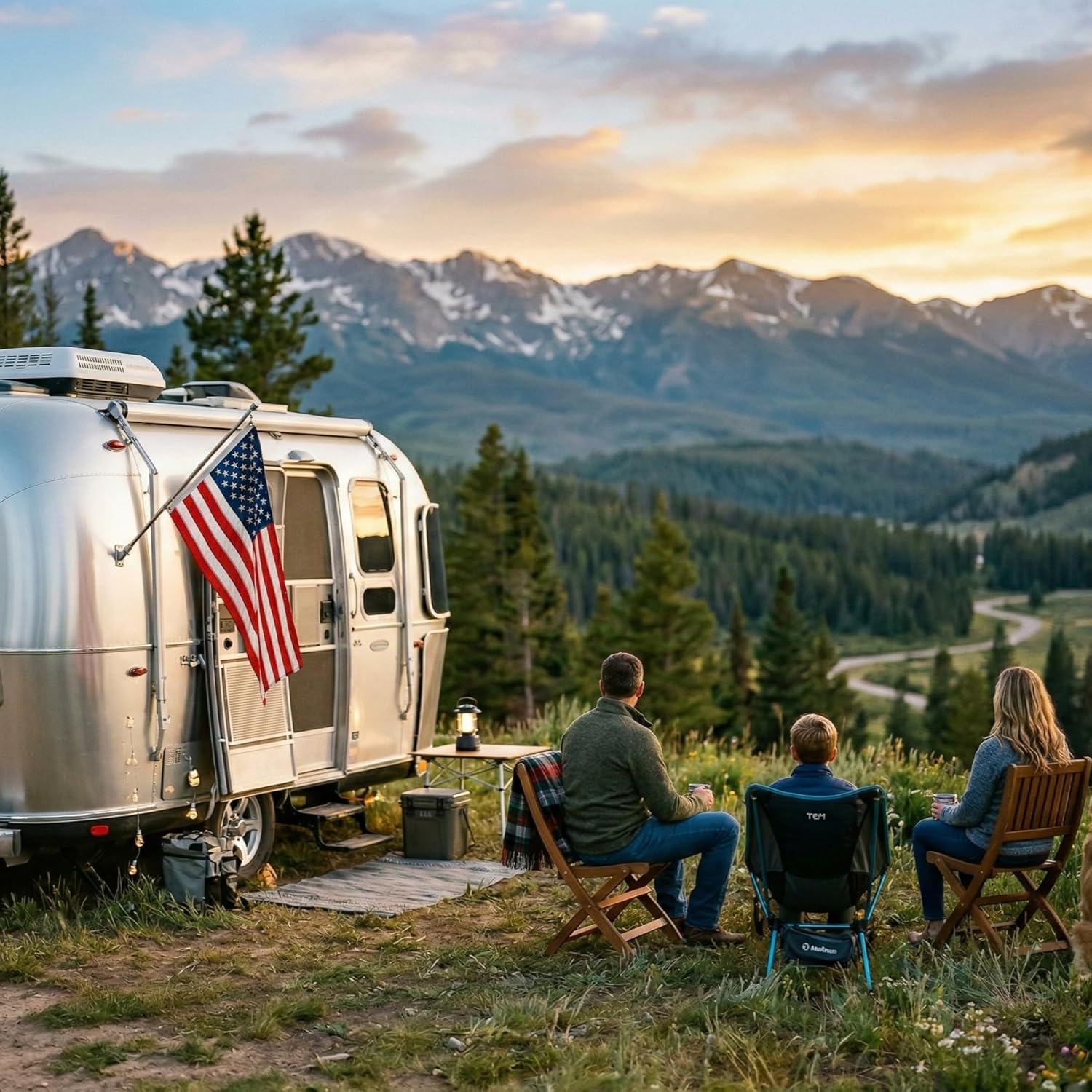 American Flag 4x6 FT for Outside, Heavy Duty 210D Polyester US Flag with Embroidered Stars and Sewn Stripes, Fade Resistant Outdoor USA Flag with Brass Grommets for Home, Porch, Yard and Garden