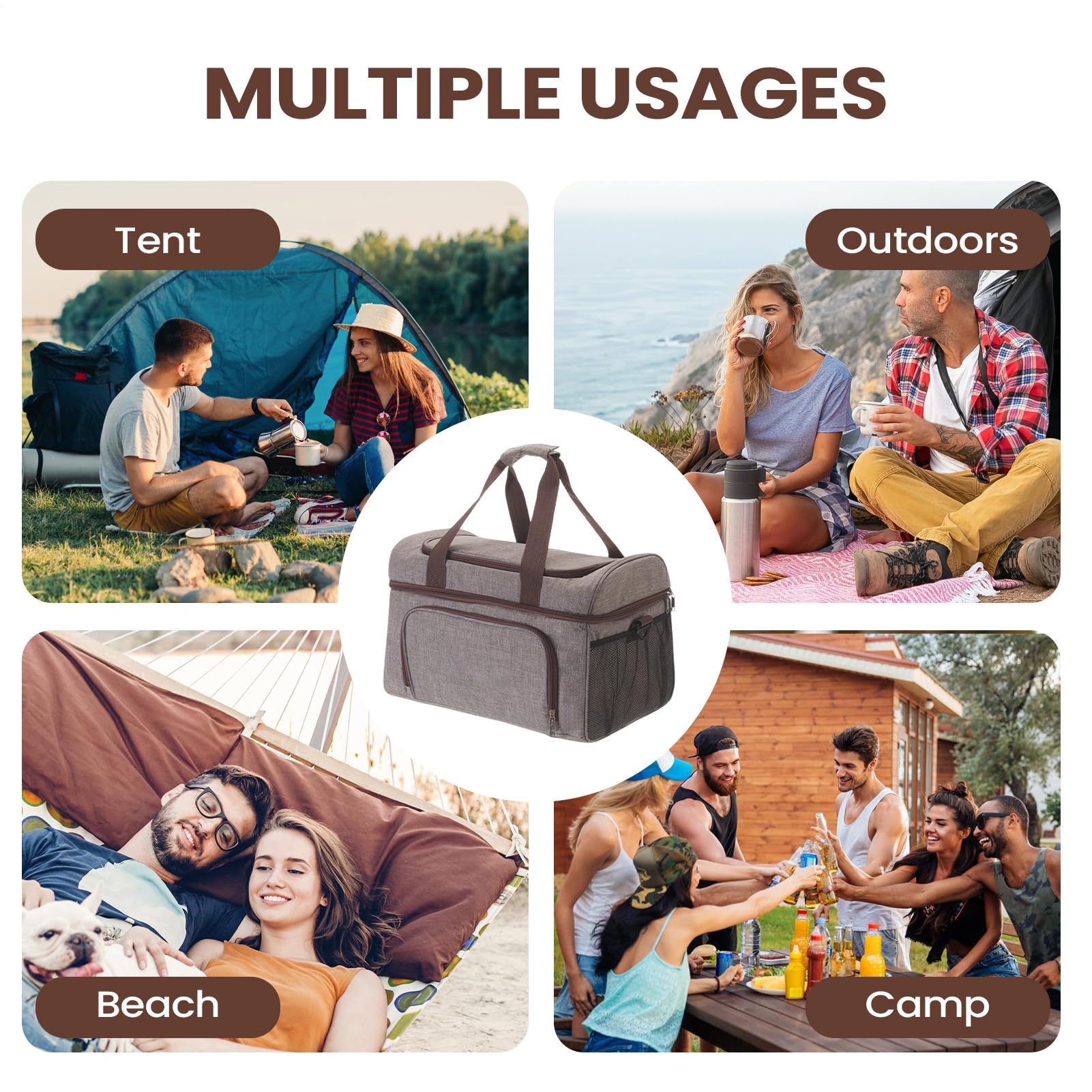 Bolsa isotérmica de 30 litros, impermeable flexible plegable | bolsa aislante impermeable – ideal para el almuerzo y la escuela, playa, comestibles, picnic, carreras