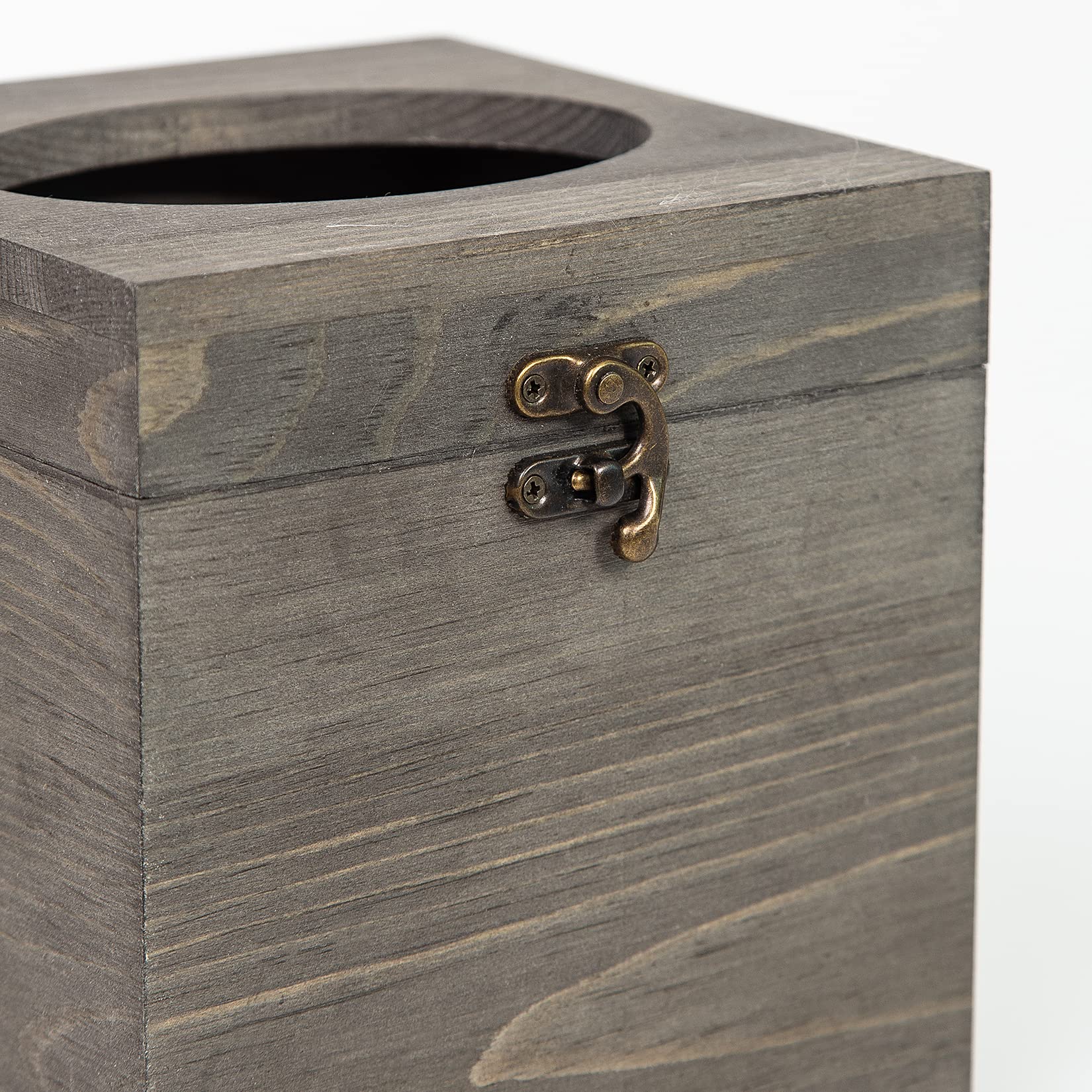 Taschentuchbox-Abdeckung Aus Massivem Holz, Honigbraun – Mit Klappdeckel, Maße 16,5x15,9x15,9 Cm | Für Bad & Wohnzimmer