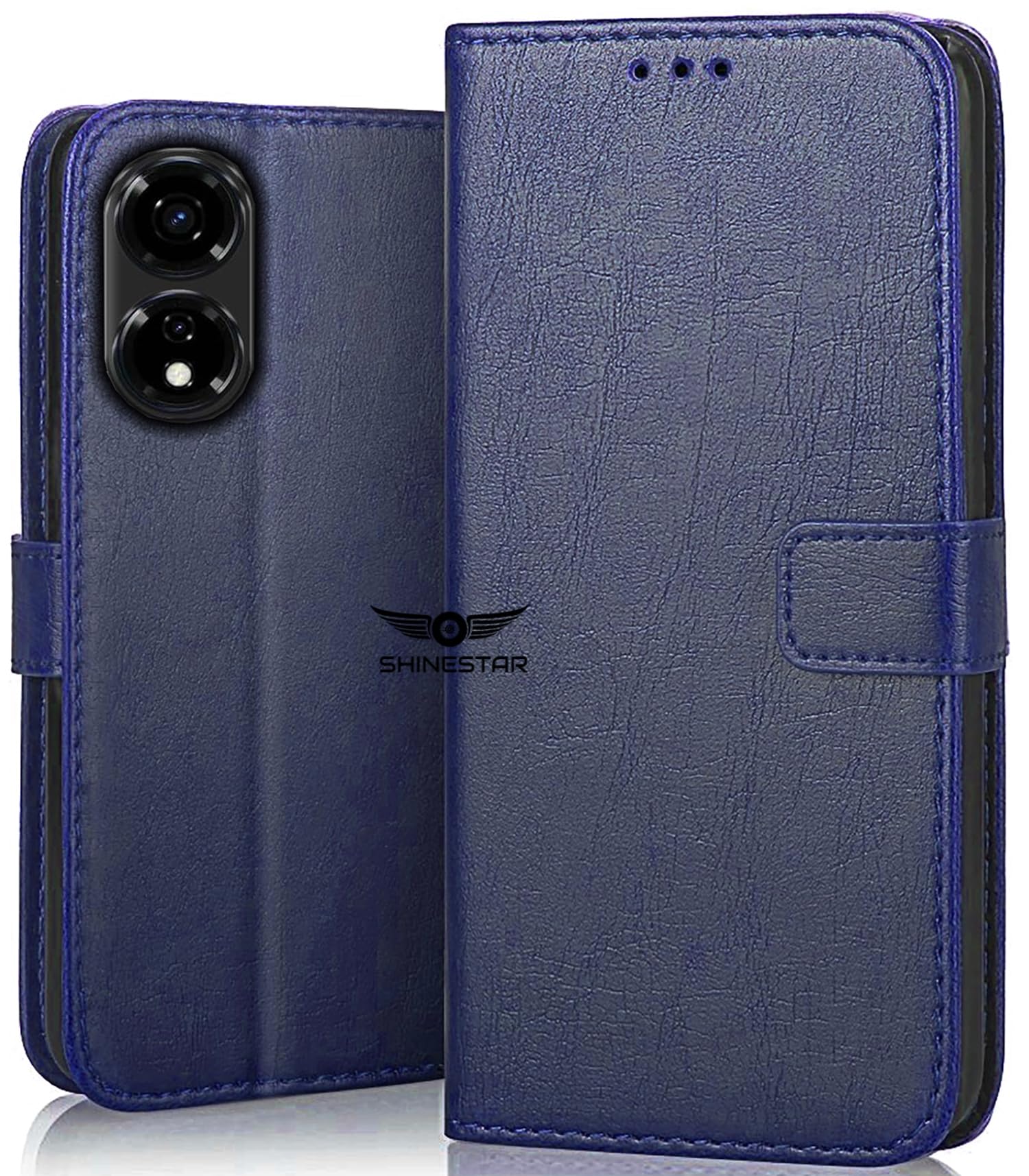 SHINESTAR Itel P55 5G Flip Back Cover | PU Leather Flip Cover Wallet Case with TPU Silicone Case Back Cover for Itel P55 5G - Ultimate Blue (B0CN12DJ3M) Amazon Price History, Amazon Price Tracker