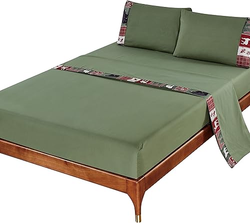 Miniatura 9 de Super Soft 1800 Series - Juego de sábanas de microfibra táctil de algodón de 4 piezas (amarillo, tamaño matrimonial)