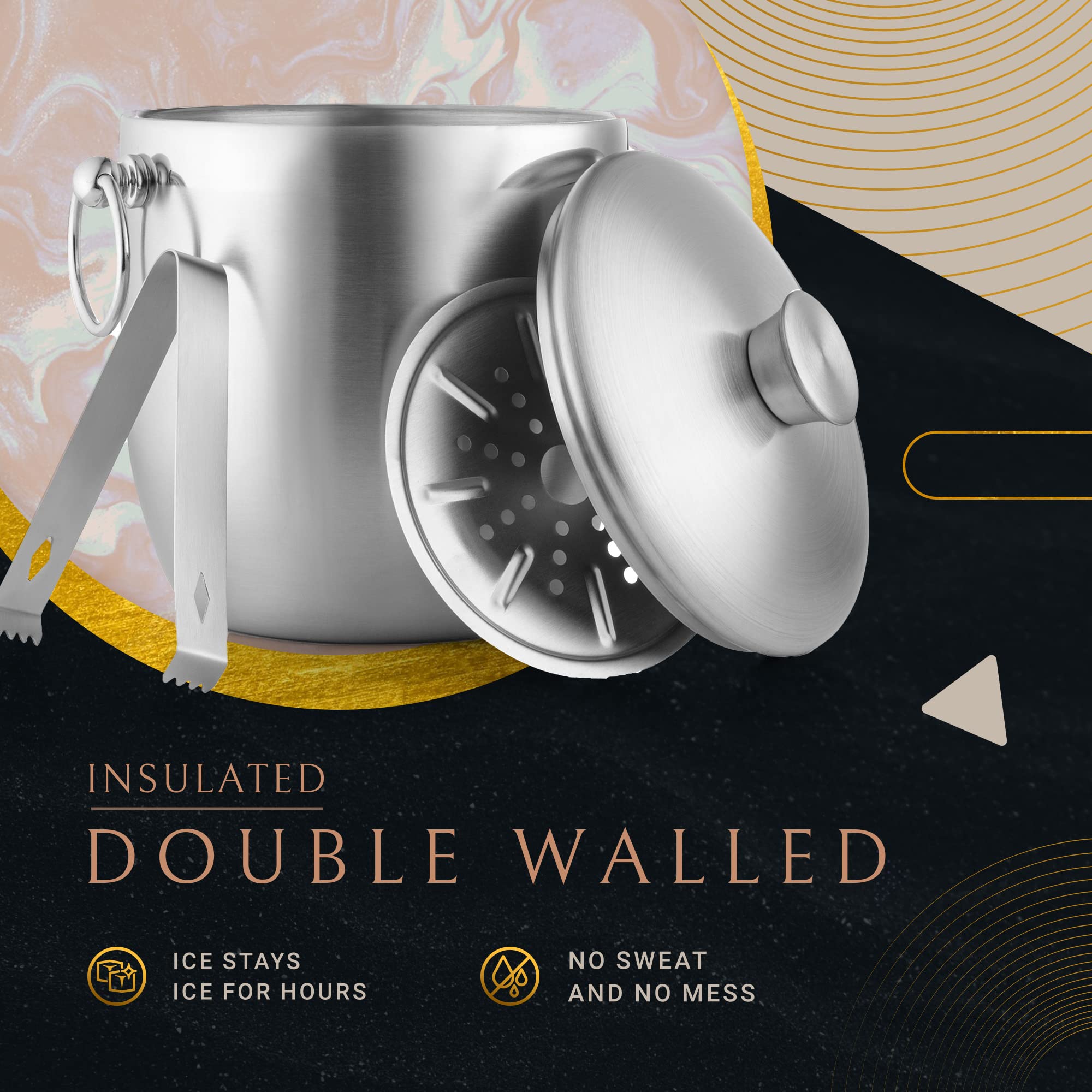 Buy Bellemain Stainless Steel Ice Bucket with Lid Double Wall