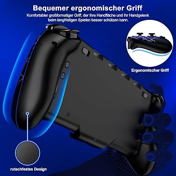 ALEEMTRY Switch Controller Wireless Controller Switch Handheld Mode with Turbo/1000 mAh Battery/Programmable/6 Axis Gyro Large Handle Controller Compatible with Switch/OLED