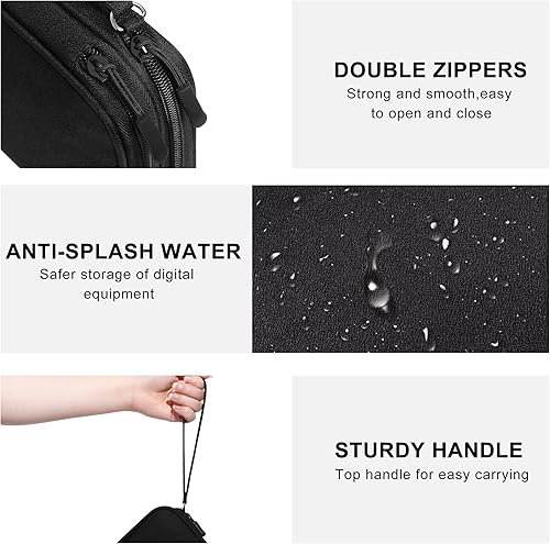 Miniatura 4 de CILLA Organizador de electrónica de viaje, estuche organizador de cable de viaje, bolsa compacta de accesorios electrónicos para cable, cable,