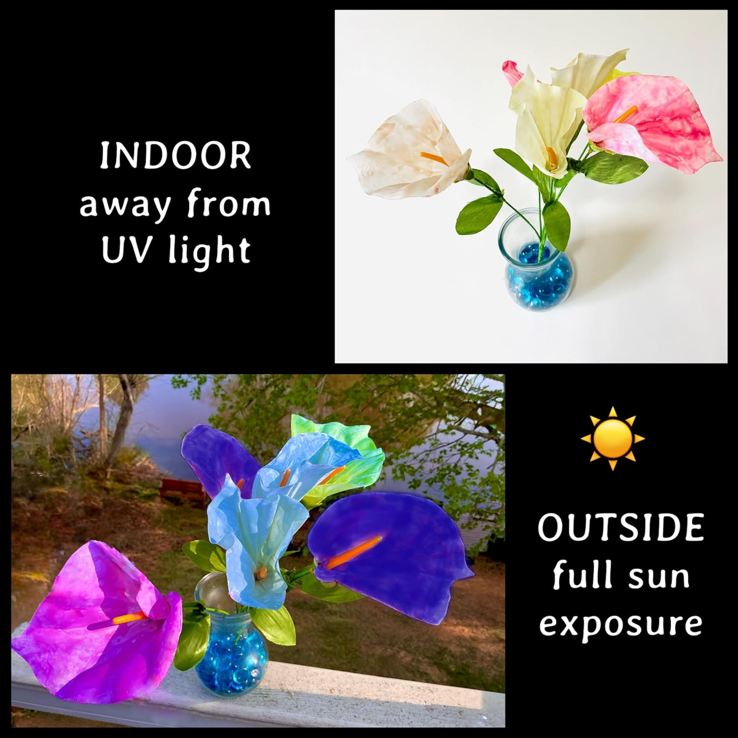 White to Blue Universal Color Shifting Photochromic Paint Changing color when exposed to UV Sun Light
