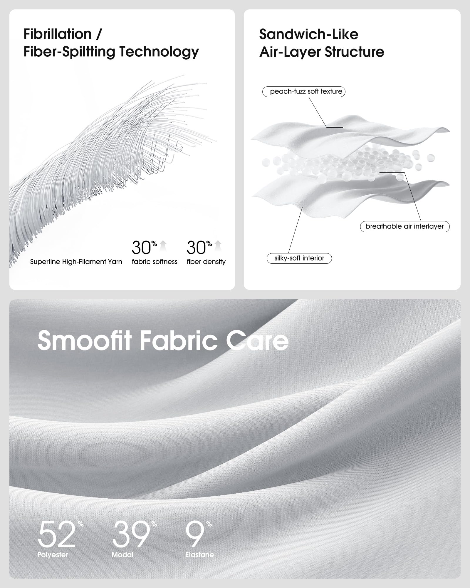 G4Free Smoofit Modal Soft Women Wide Leg Sweatpants with Pockets Yoga Pants Casual Lounge Trousers 25"/27"/29"/31"/33"