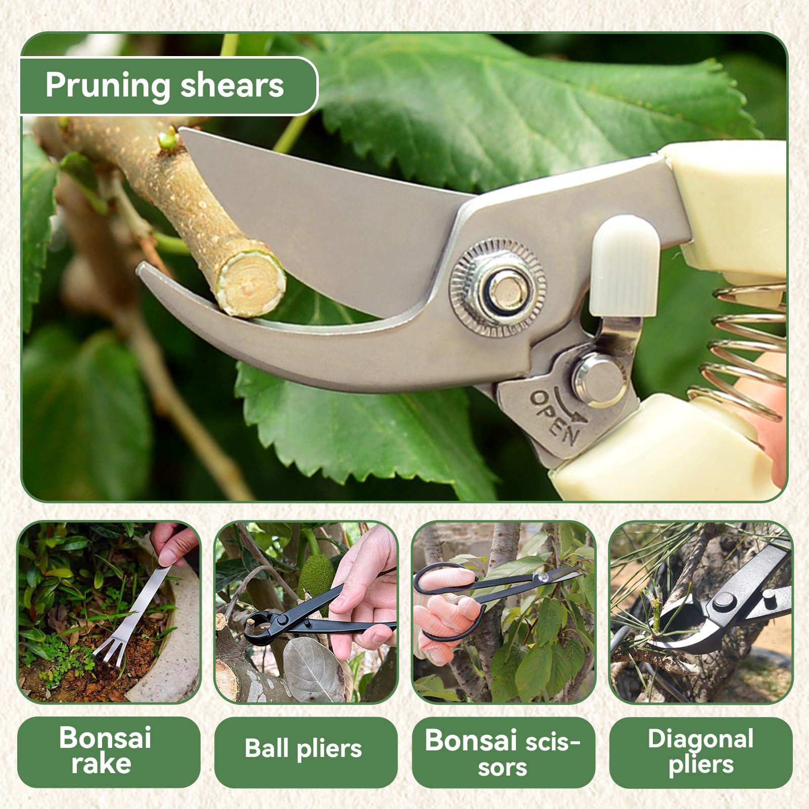 5 Pezzi Strumenti per Bonsai Kit di Filo per Bonsai Strumenti Kit per Potatura Set Strumenti per Giardinaggio, Set di Attrezzi da Giardino, Forbici da Giardino