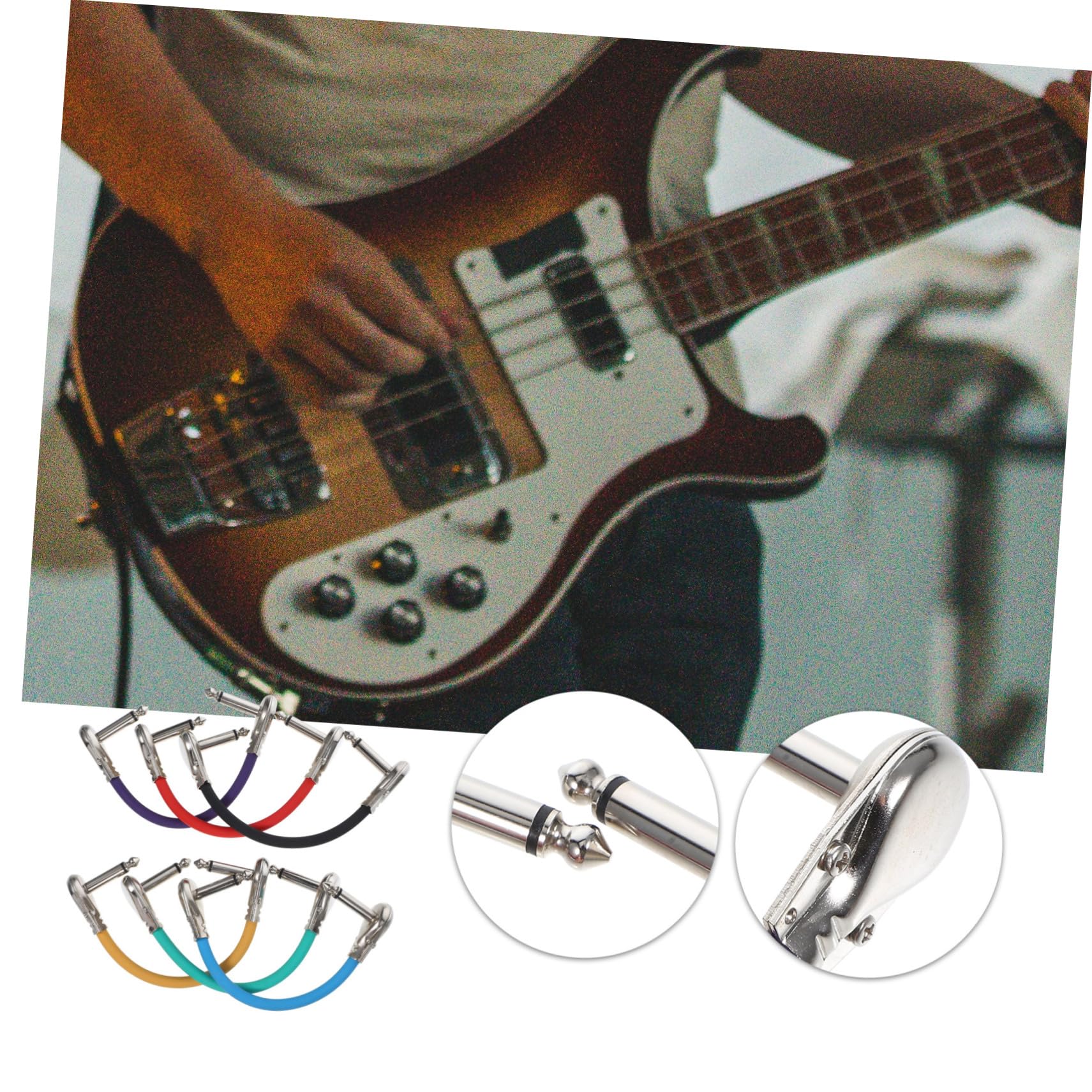 UPKOCH 6stücke Teiliges Gitarreninstrumentenkabel Verbindungskabel Für Effektpedale Geräuschloses Patchkabel Für Musikinstrumente Flaches Design Für Einfache Handhabung Und Optimalen