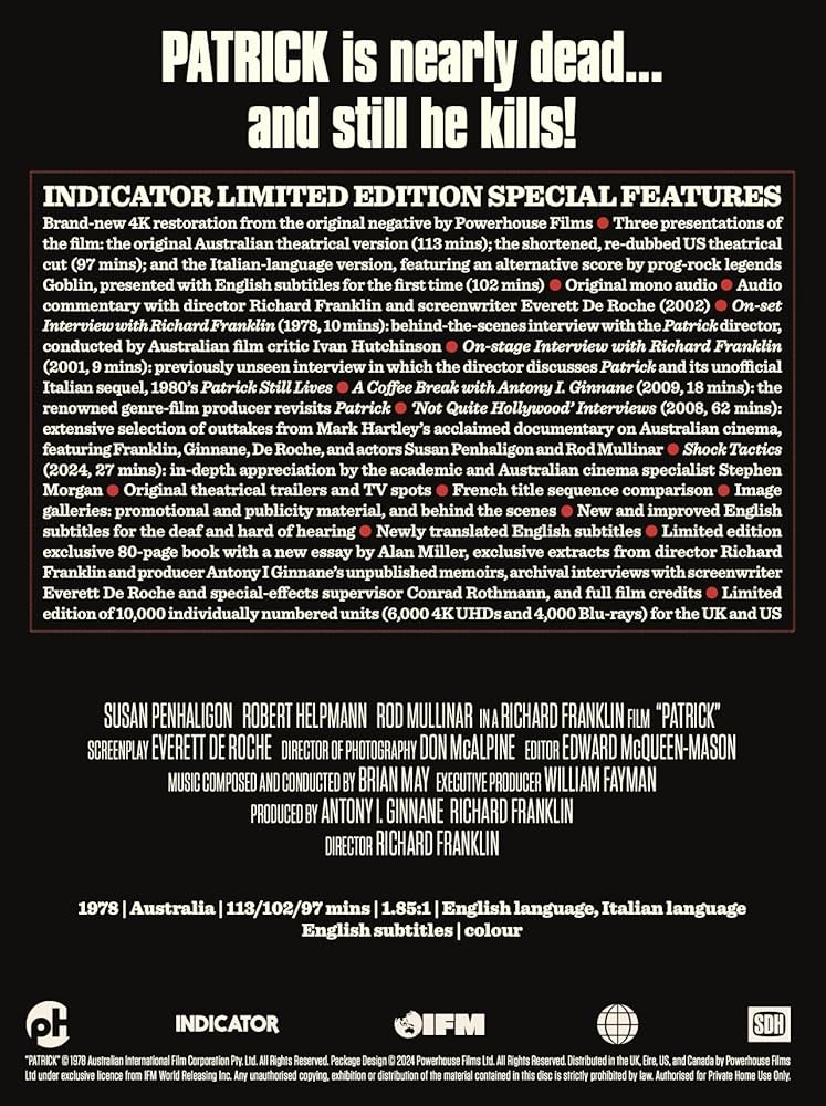 Amazon.com: Patrick (US Limited Edition) [4K UHD] : Richard