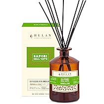 Helan Sapori dell’Orto – Profumatore per Ambienti, Profumo Ambiente con Bastoncini per Diffusori dalle Note Aromatiche e Verdi – Idee Regalo Deodorante e Profumatori Ambiente, 500 ml – Made in Italy