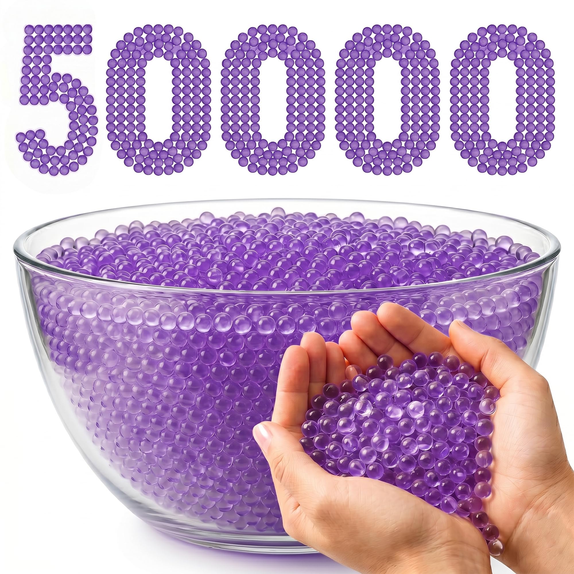 Gel Balls 7-8mm Water Bullets for Blaster Gun, High Absorbent Water Beads Ammo, Non-Toxic Gel Blaster Refill Balls for Shooting Practice, Decoration & Play (Purple, 50000)-image-28