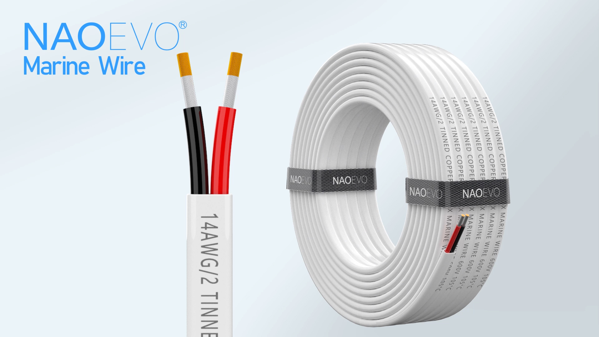 NAOEVO 18 Gauge Marine Wire, 18 AWG Stranded PVC Boat Electrical Wire, Waterproof - View #3