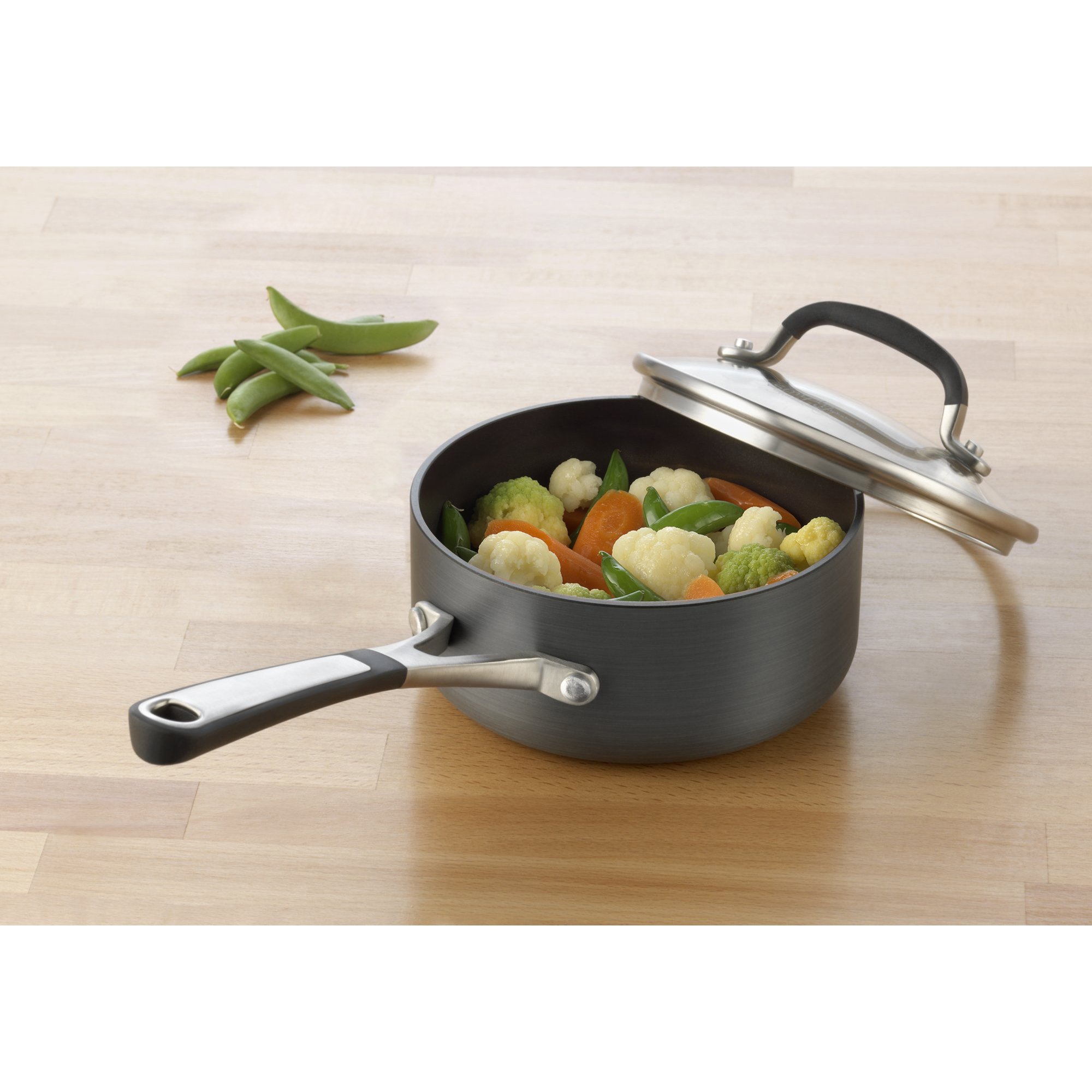マイヤーCalphalon ノンスティック フライパン 2個セット 落とし蓋 Amazon.com: Simply Calphalon Nonstick 2-Quart Saucepan with Cover