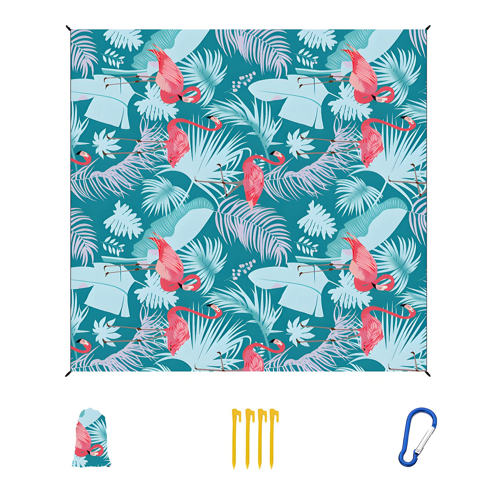 Msioytog 210x200cm Large Sandproof Beach Blanket Light Weight Waterproof Beach Mat for Swimming Pool Lakeside and Camping Travel Carpet