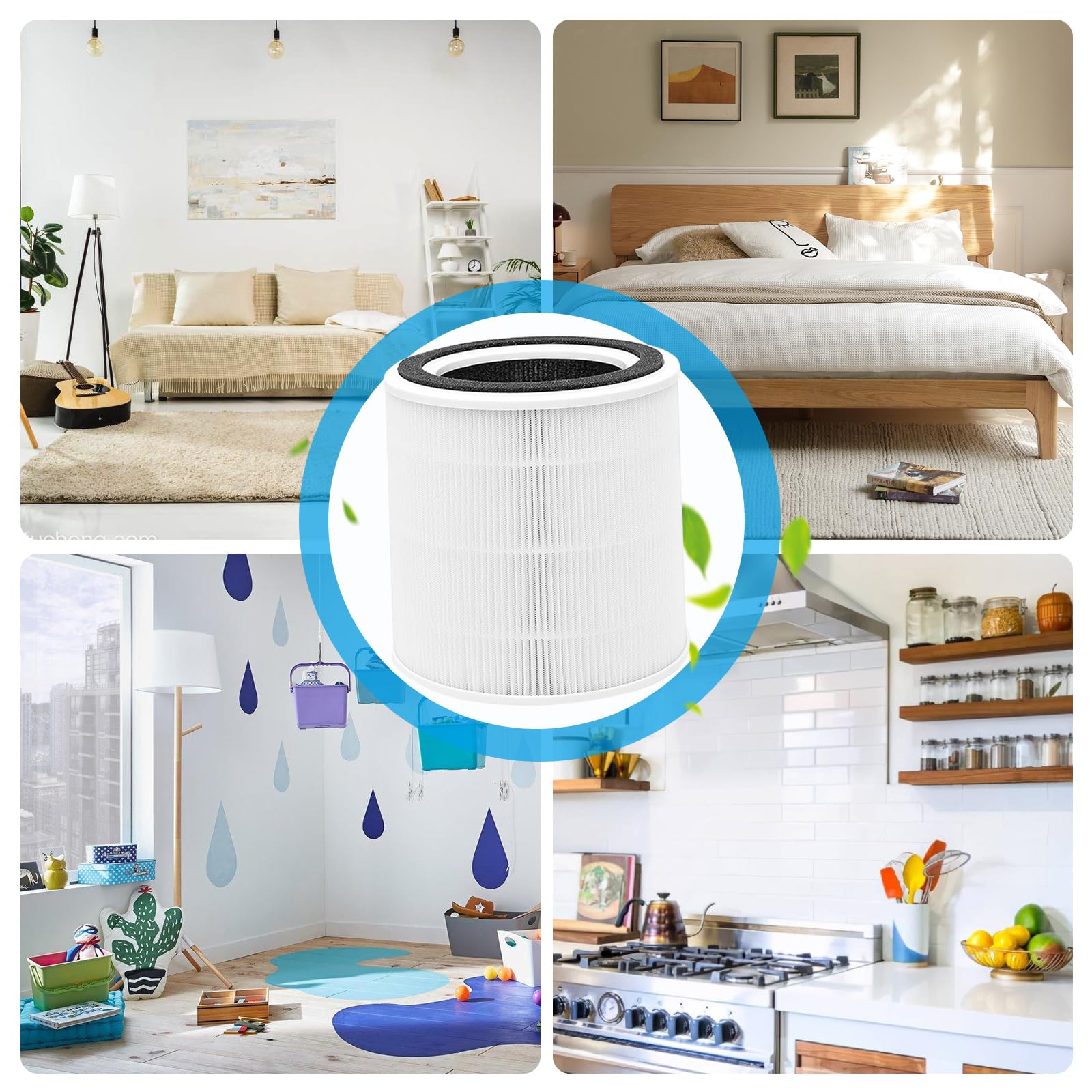 1 confezione di filtri di ricambio TT-AP005, filtro H13 True HEPA con set di pre-filtro al carbonio, compatibile con TT-AP005 Air Purifier
