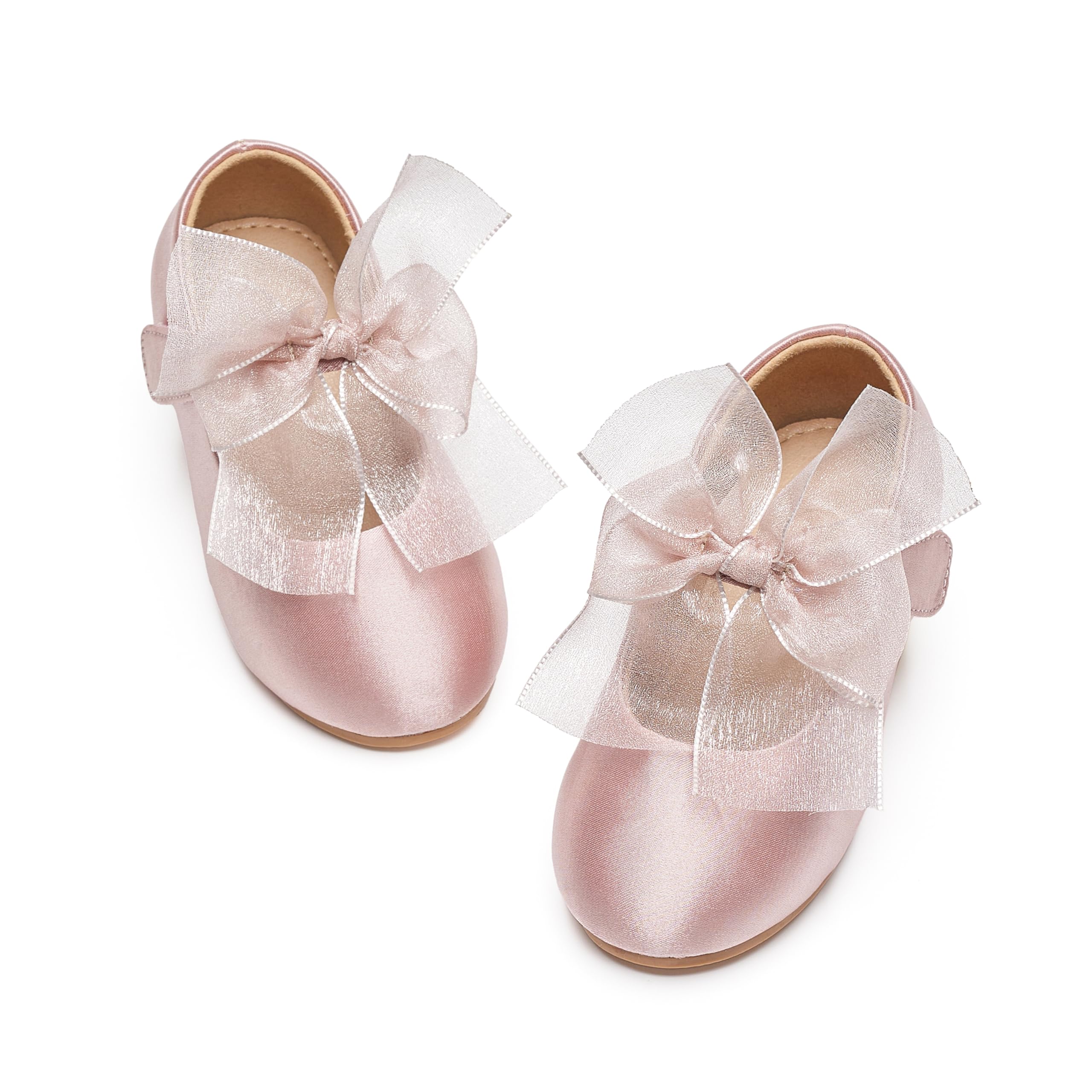 Kiderence Toddler Little Girls Dress Shoes Ballerina Ballet Flats Kids Mary Janes — view 17