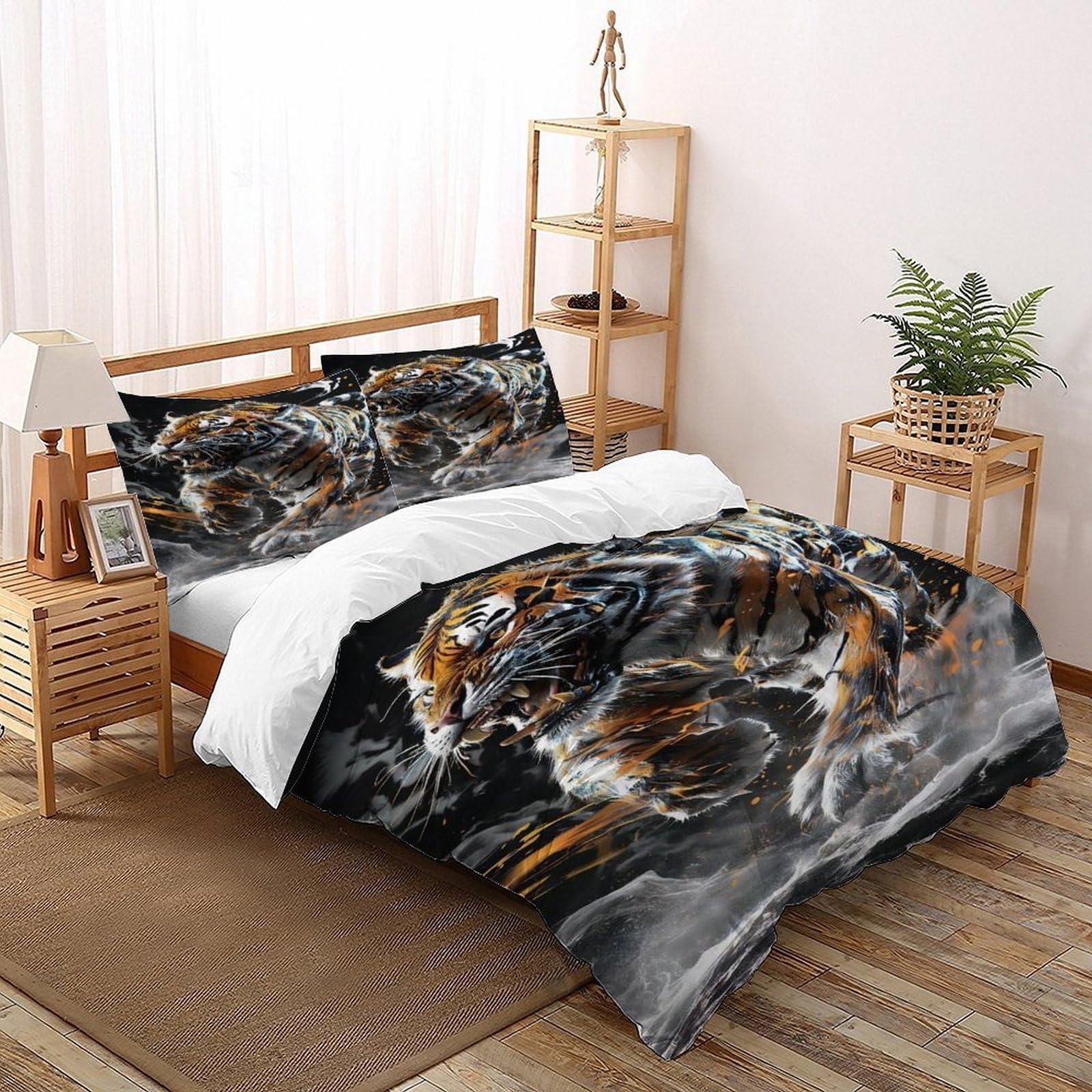 Parure de couette microfibre haut de gamme motif nature sauvage
