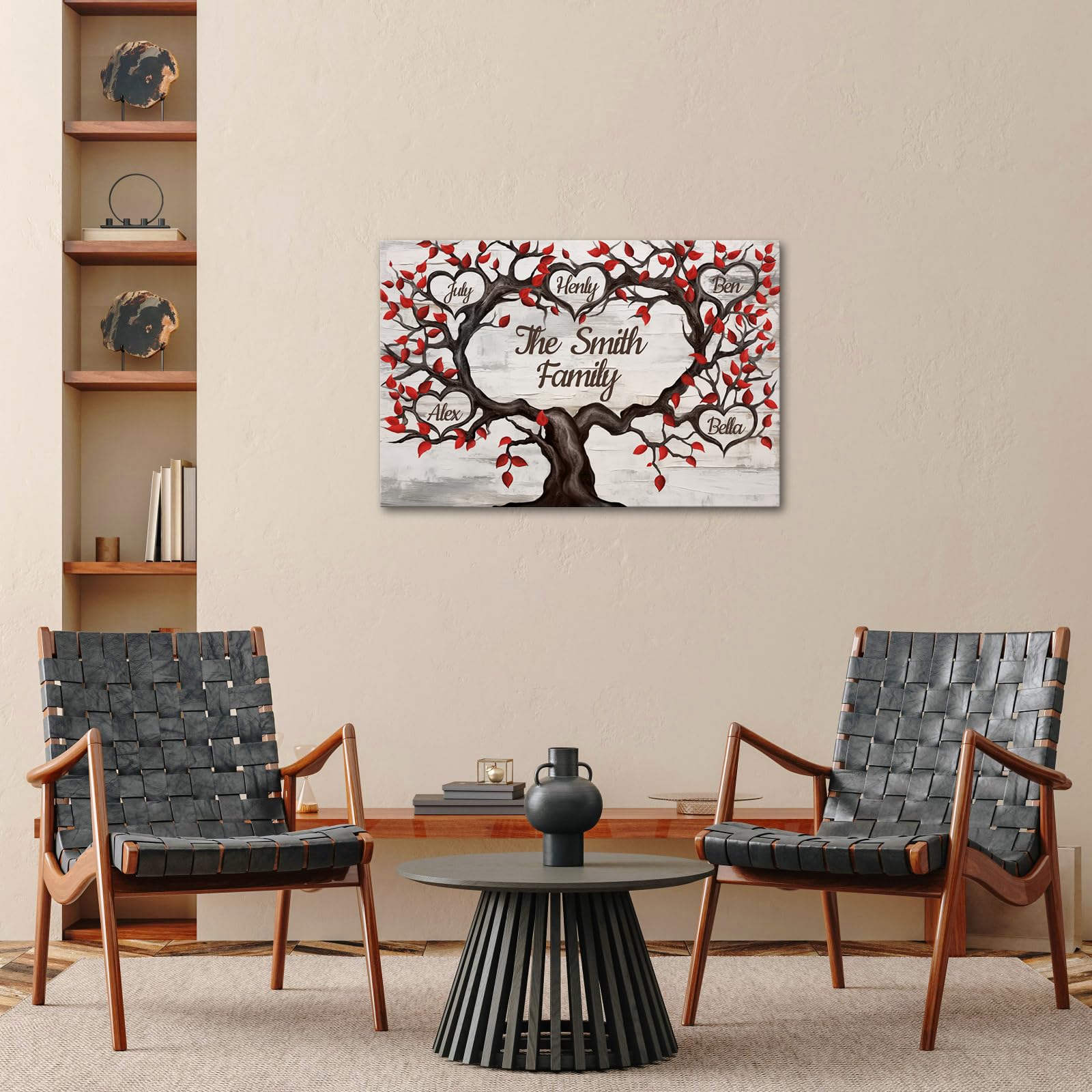 Canvas Family Name Tree Family Names Tree Design – Harris Wood