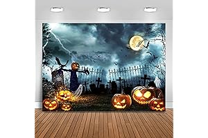 Mocsicka Halloween Graveyard Backdrop: The Spookiest Scene for Your Halloween Festivities