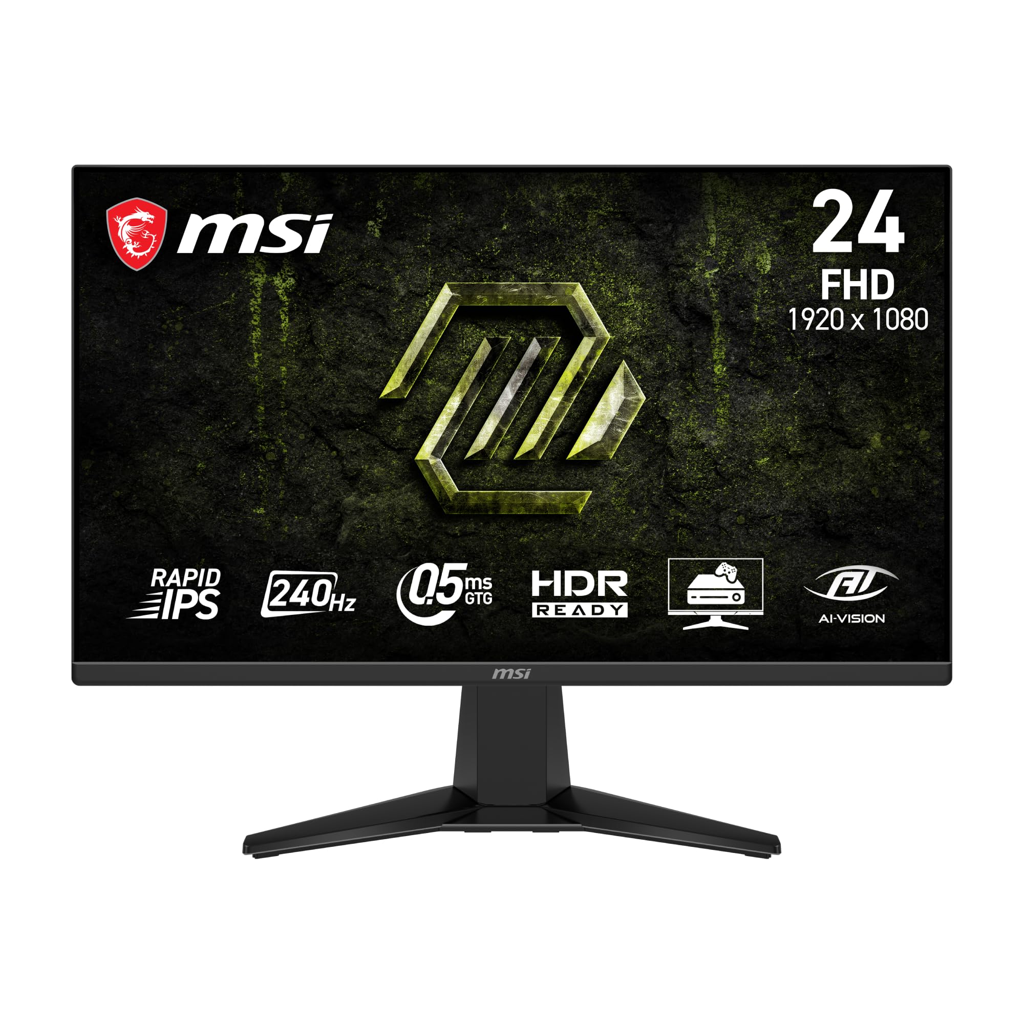 MSI MAG 245F X24 24-Inch Gaming Monitor, 1920x1080 FHD, Rapid IPS, 240Hz, 0.5ms, HDR Ready, AMD FreeSync™ Premium, Eye Care, AI Vision, HDMI 2.0b, DP 1.2a, Frame-Less, Vesa Mount, Black-image-31