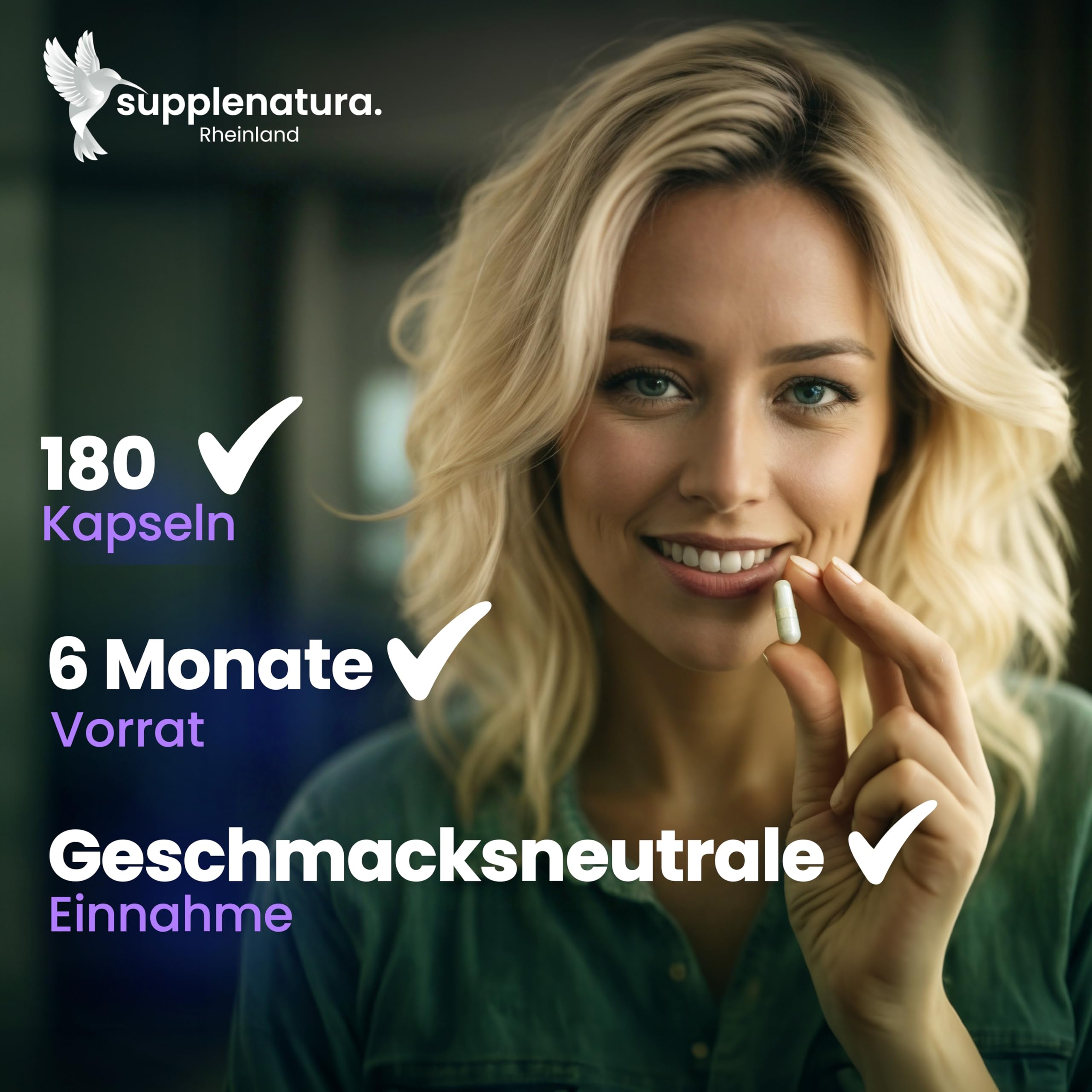 5 HTP (Serotonin) 180 Kapseln á 500mg | 100% PFLANZLICHES Griffonia | 6 Monatsvorrat | Laborgeprüft & in DE Produziert | 5HTP von SUPPLENATURA®