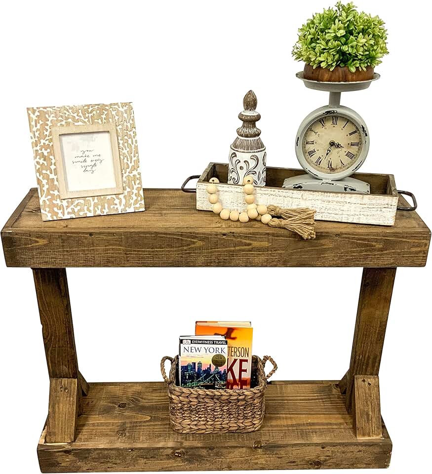 wood console tables for entryway