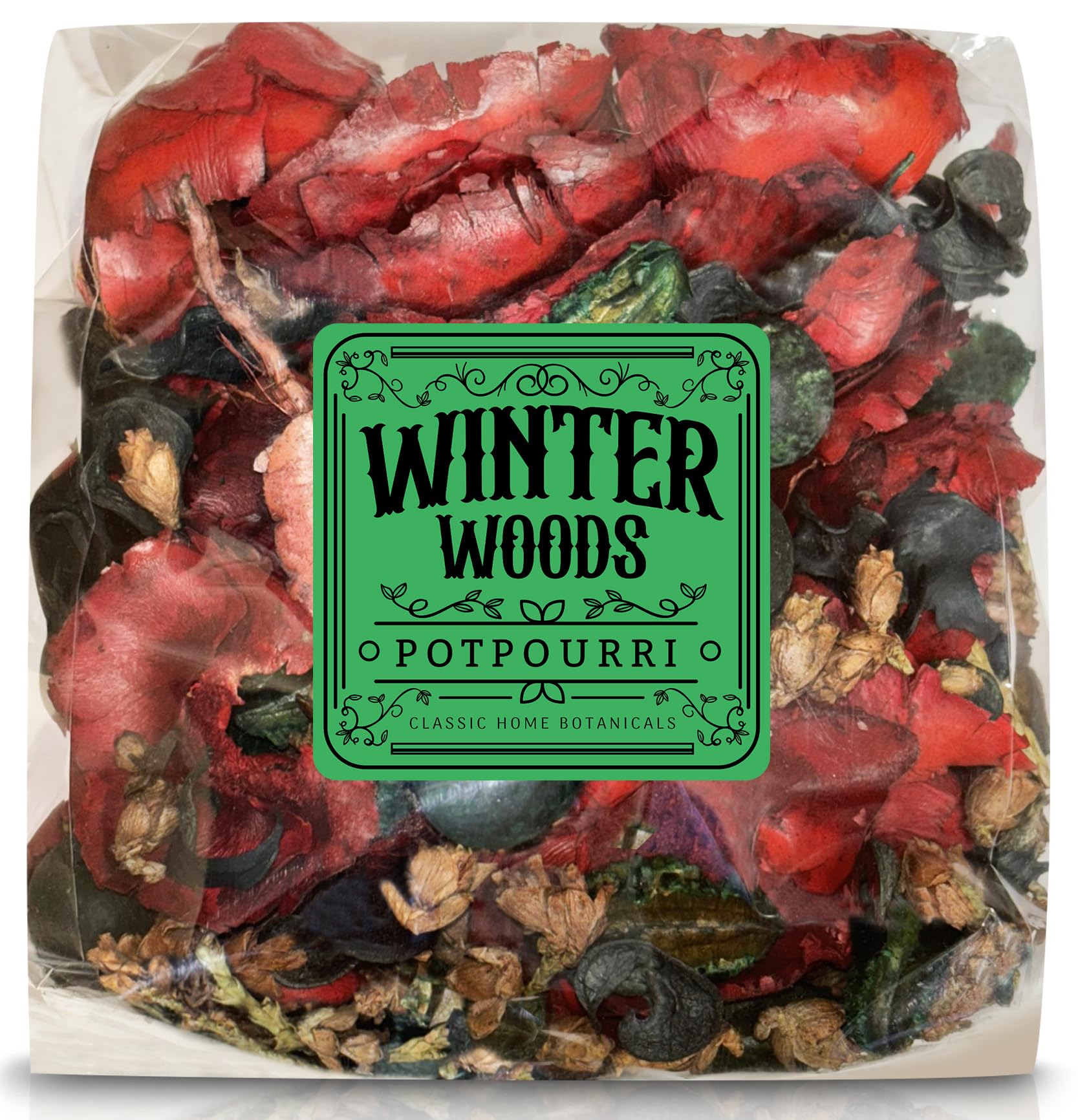 Winter Woods Potpourri Bag – Pine Scented Bowl and Vase Filler with Evergreen Tree Fragrance, Perfect for Home Decoration, Christmas Holidays, and Party Décor