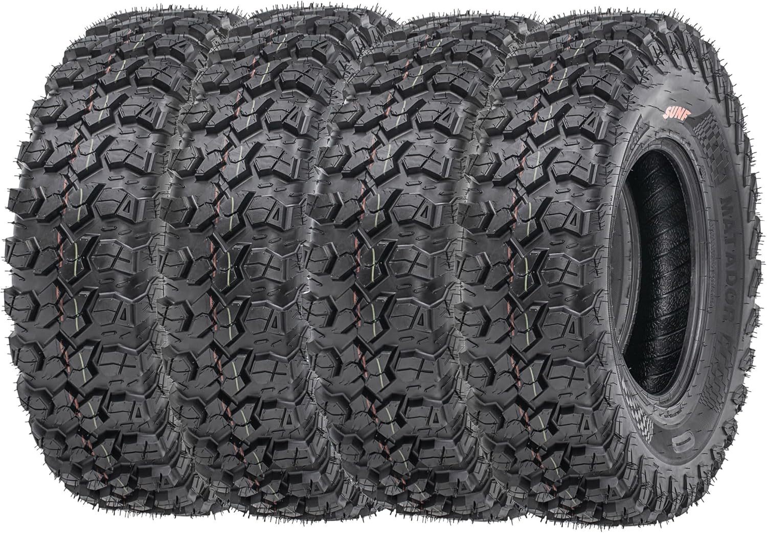 Set of 4 SunF ATV UTV SxS Aggressive All-Terrain Off Road Mud Tires 32x10-15 32x10-15, 255/85-15, 8 PR, A060