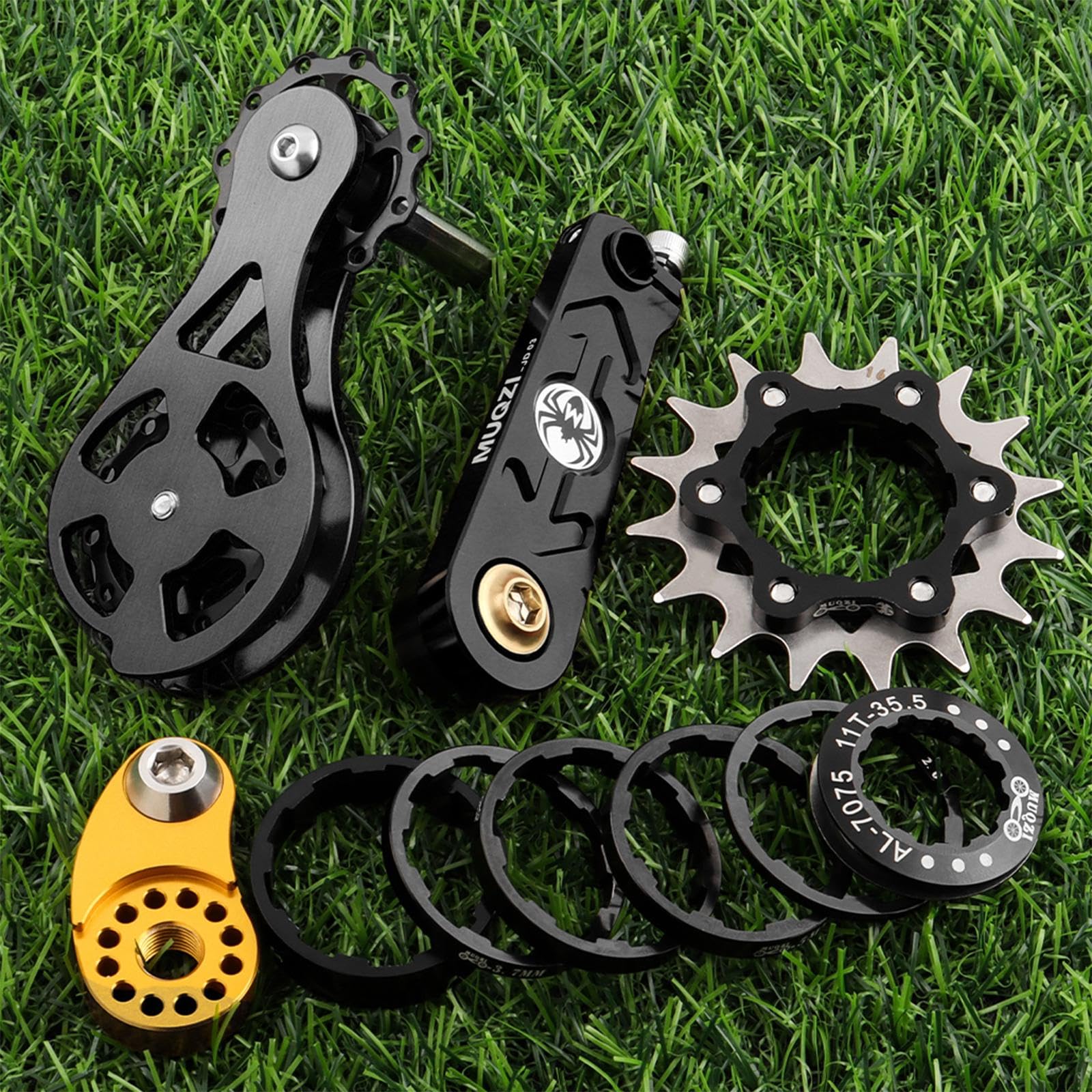 perfk Kit de Conversión de Bicicleta Tensor de Cadena Cassette de Montaña Llave para Ajuste Preciso Material de Aleación Ligero Y Resistente Adecuado para C